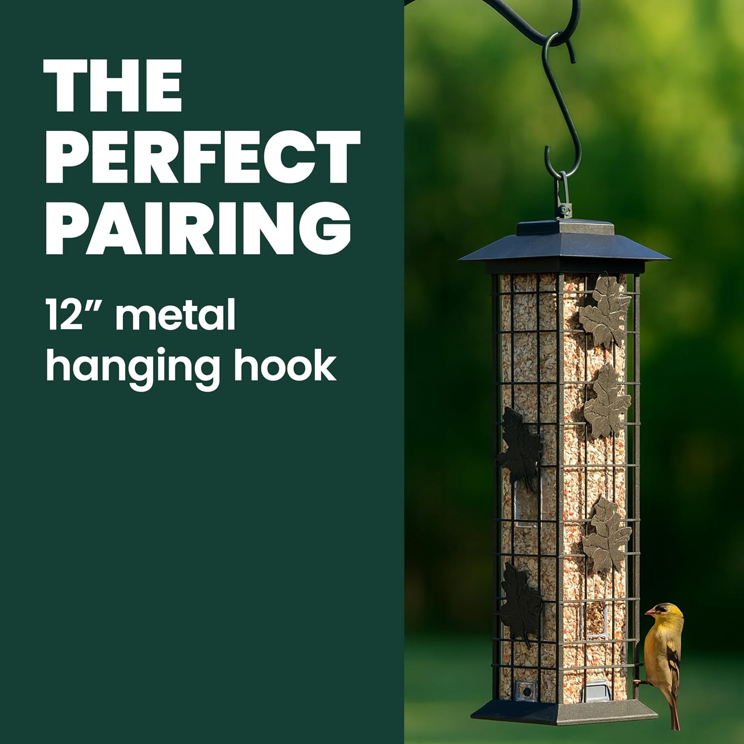 Perky-Pet Squirrel-Be-Gone Bird Feeder, 2 lb Seed Capacity | Weight-Activated Squirrel Proof Bird Feeder