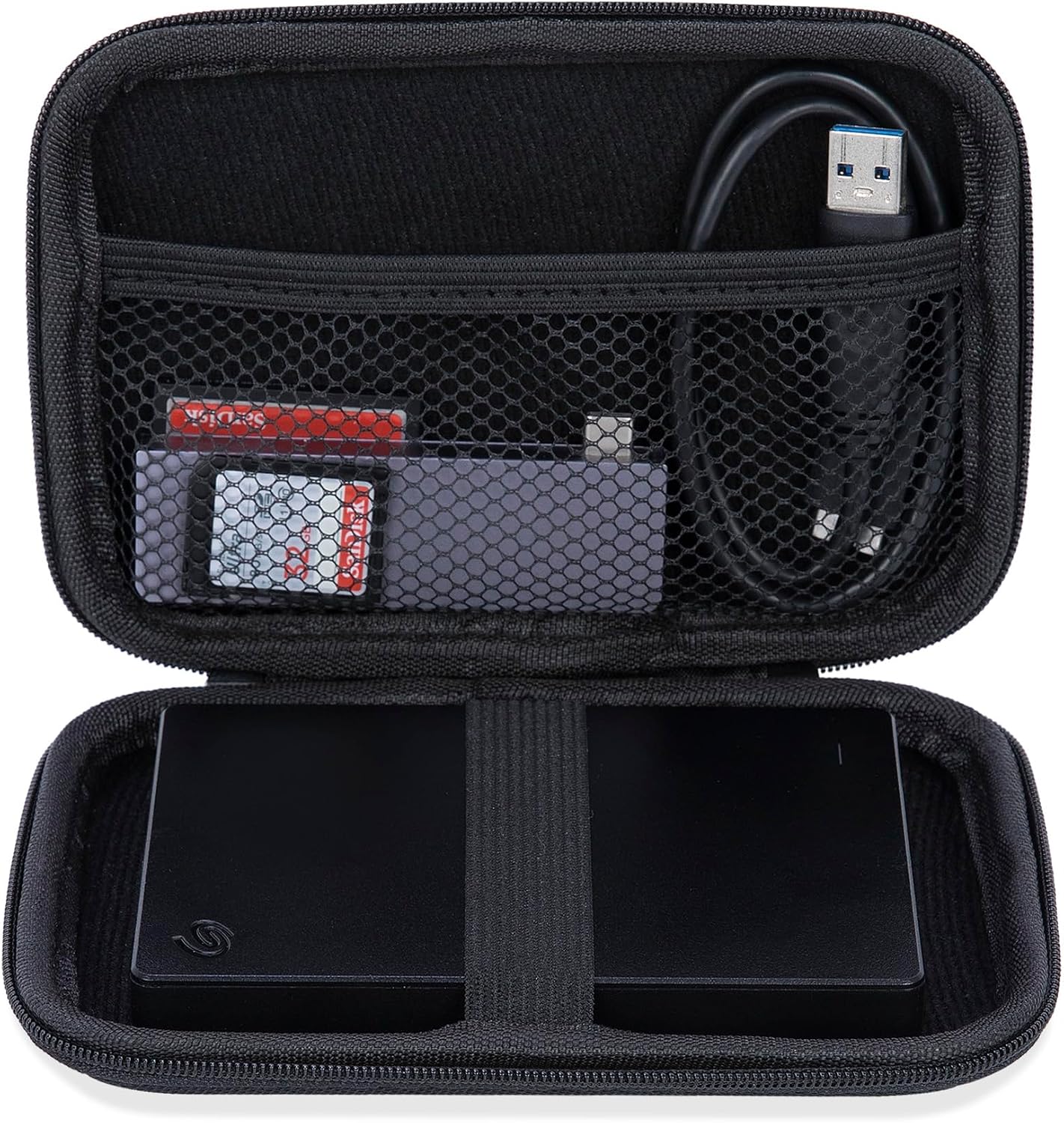 Ginsco Hard Shell Travel Case for Seagate Portable 1/2TB 5TB External Hard Drive, for UnionSine 500GB/1TB Ultra Slim Hard Drive