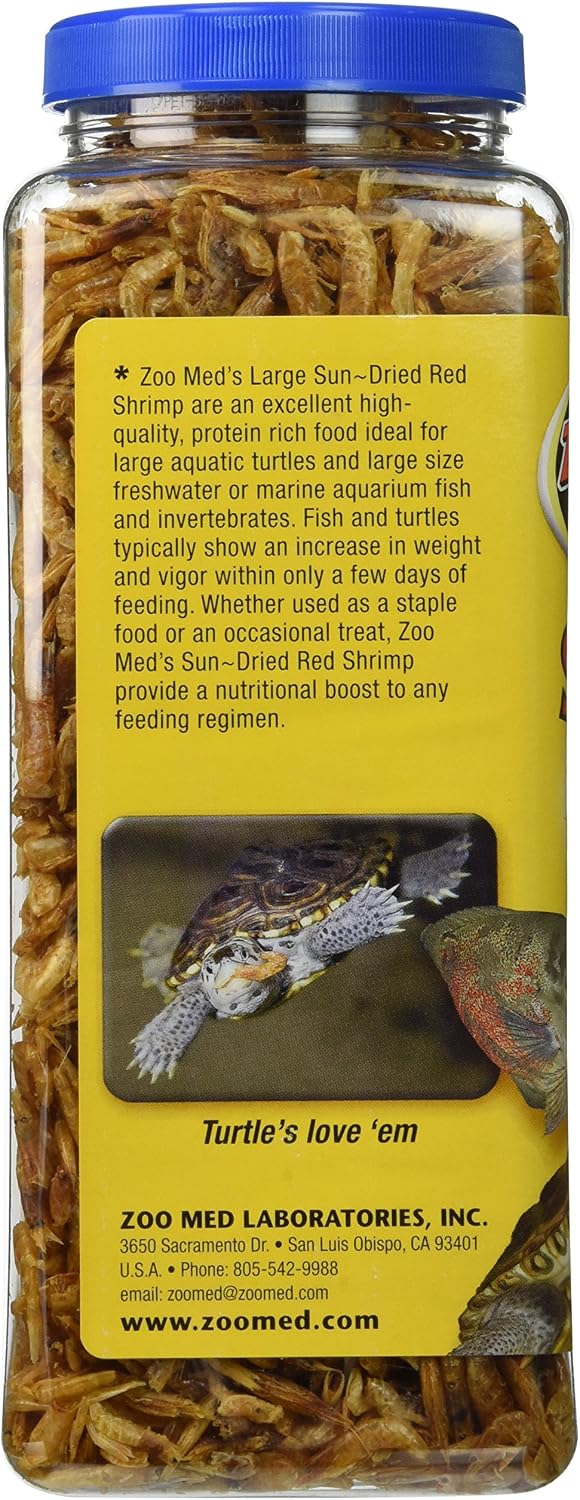Zoo Med Large Sun-Dried Red Shrimp 10oz Each (2 Pack)