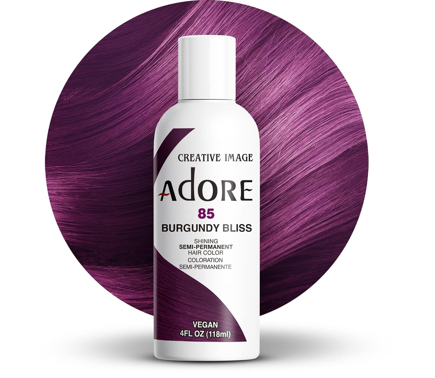 Adore Semi Permanent Hair Color, 107 Mocha, 4 Fl Oz | Vegan & Cruelty-Free Brown Hair Dye | No Ammonia, No Peroxide, No Alcohol