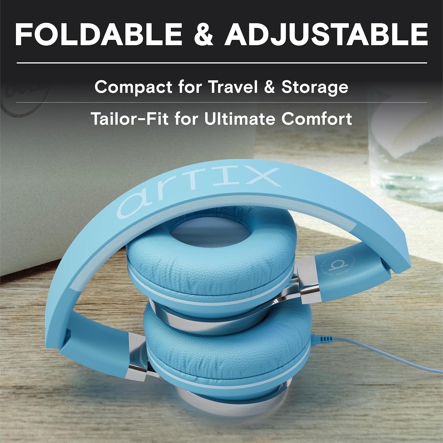 ARTIX Wired Headphones for Classroom & School with Microphone & Volume Control - Adults, Teens & Kids Headphones with Cord