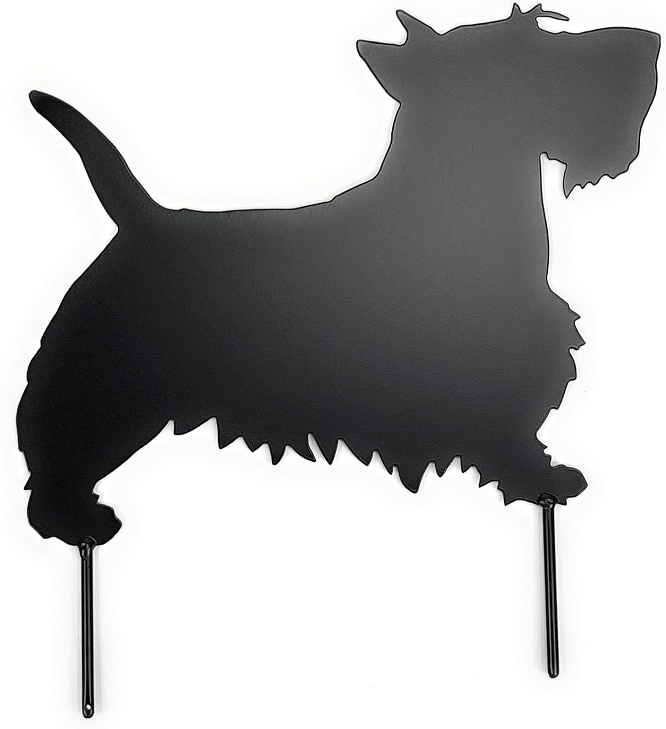 Scottish terrier scotty dog metal art yard stake powder coated black