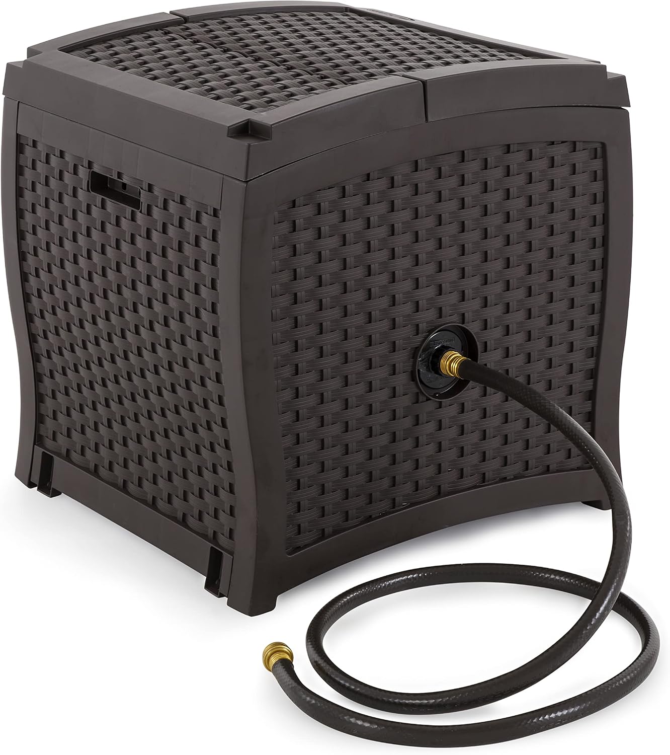 Suncast Hose Reel with Smart Trak Hose Guide, Water-Tight Connection, Durable Resin Construction, 225' Hose Capacity, Brown, Made in the USA