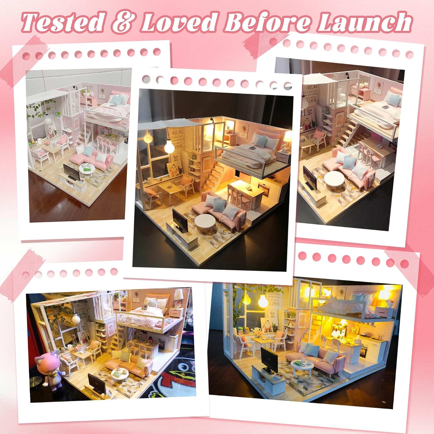 Flever Dollhouse Miniature DIY House Kit Creative Room with Loft Apartment Scene for Romantic Artwork Gift (Tranquil Life)