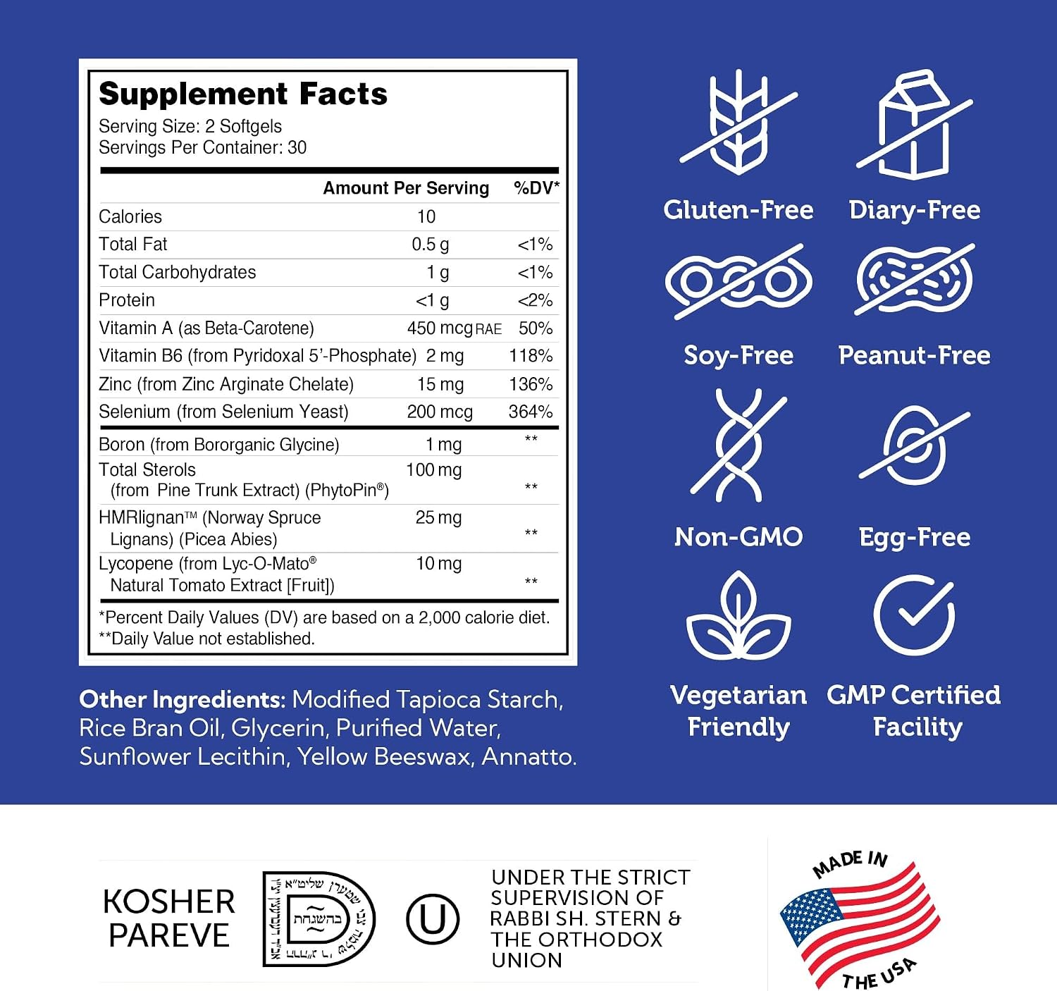 Zahler ProstAid+ Prostate Supplements for Men with Lycopene & Norway Spruce for Urine Flow, Prostate Support - Made in USA