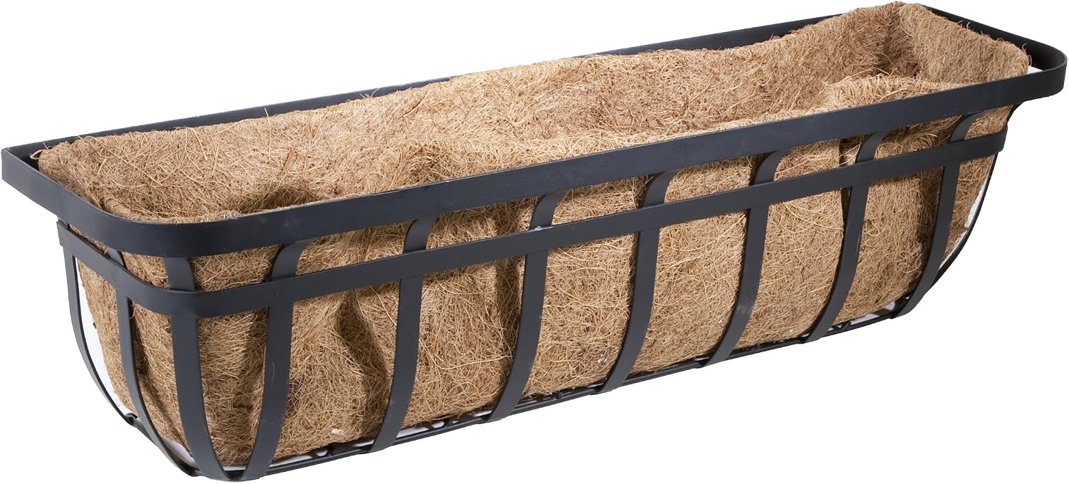 Panacea Products, Flat Iron Series Window/Deck Planter, Black