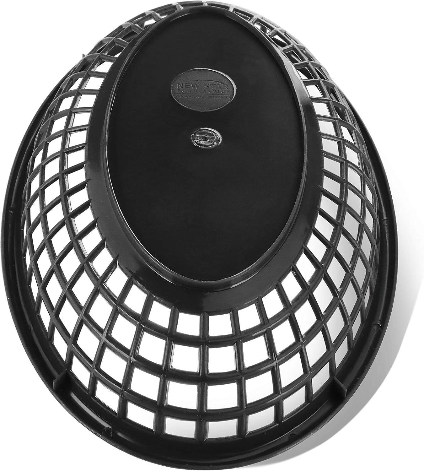 New Star Foodservice Fast Food Baskets, 9 1/4 x 6 Inch Oval, Set of 36, Black