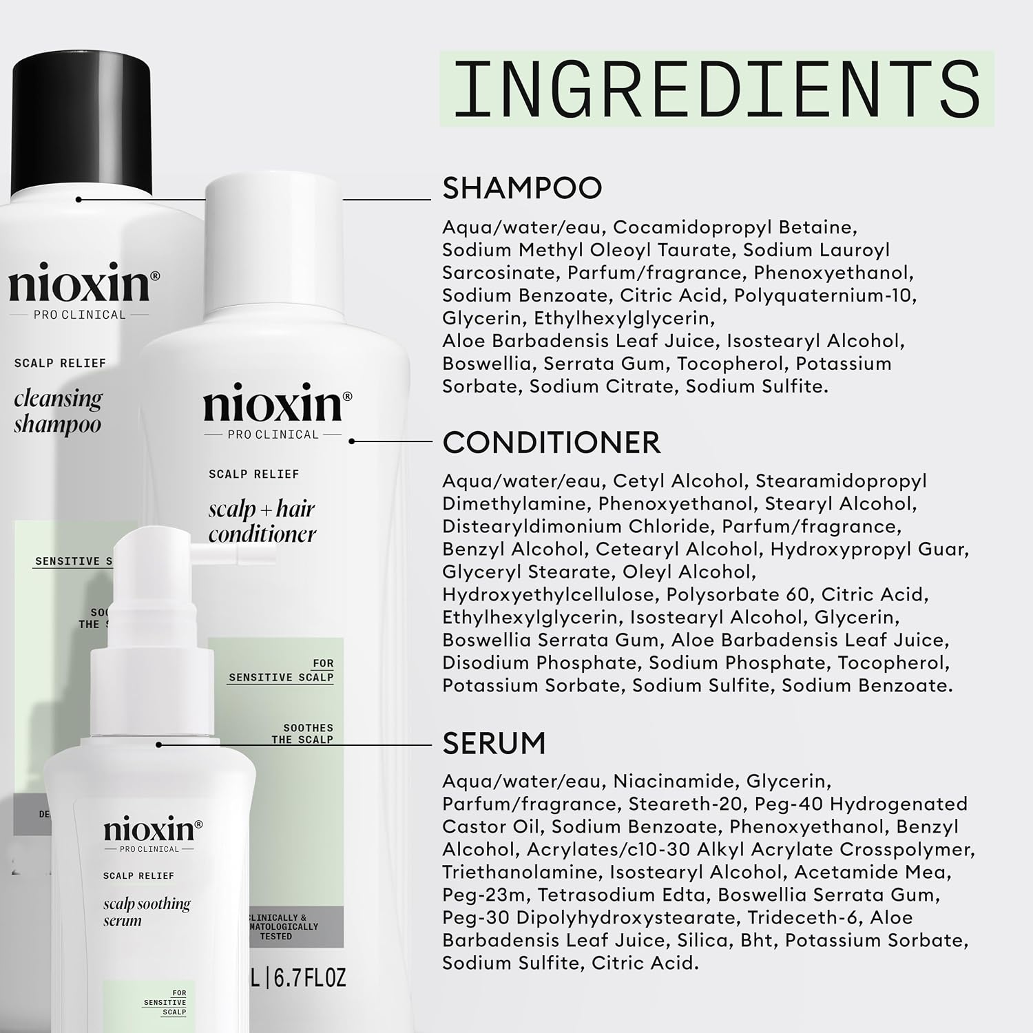 NIOXIN Scalp Relief System Kit | Soothes, Hydrates & Thickens Hair