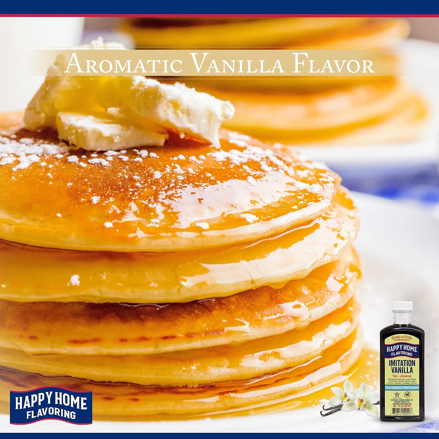 Happy Home Imitation Clear Butter Flavoring, Non-Alcoholic, Certified Kosher, 7 oz.