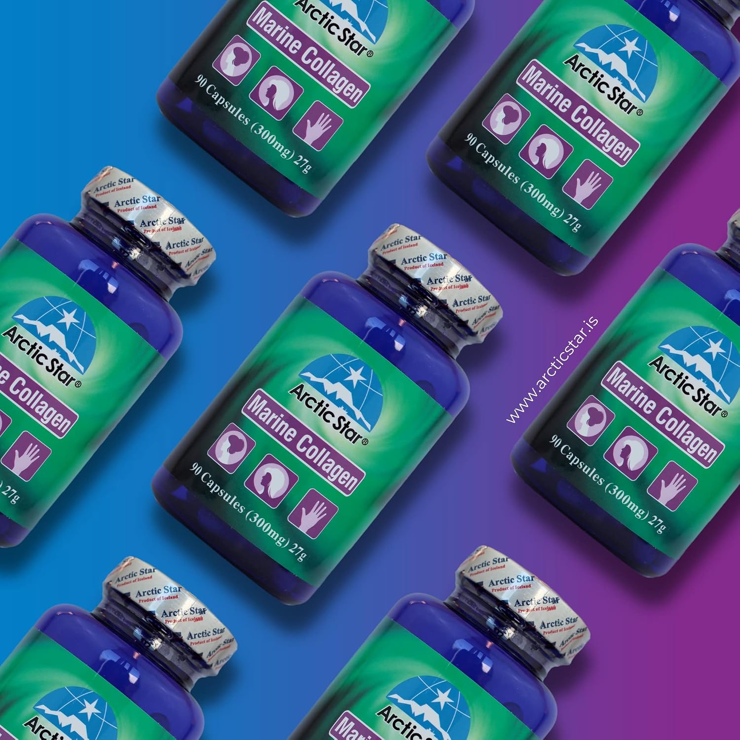 Arctic Star Marine Collagen-Vital Proteins Marine Collagen Peptides Supplement Pills for Healthy Skin Hair Nail - Hydrolyzed Collagen from Iceland