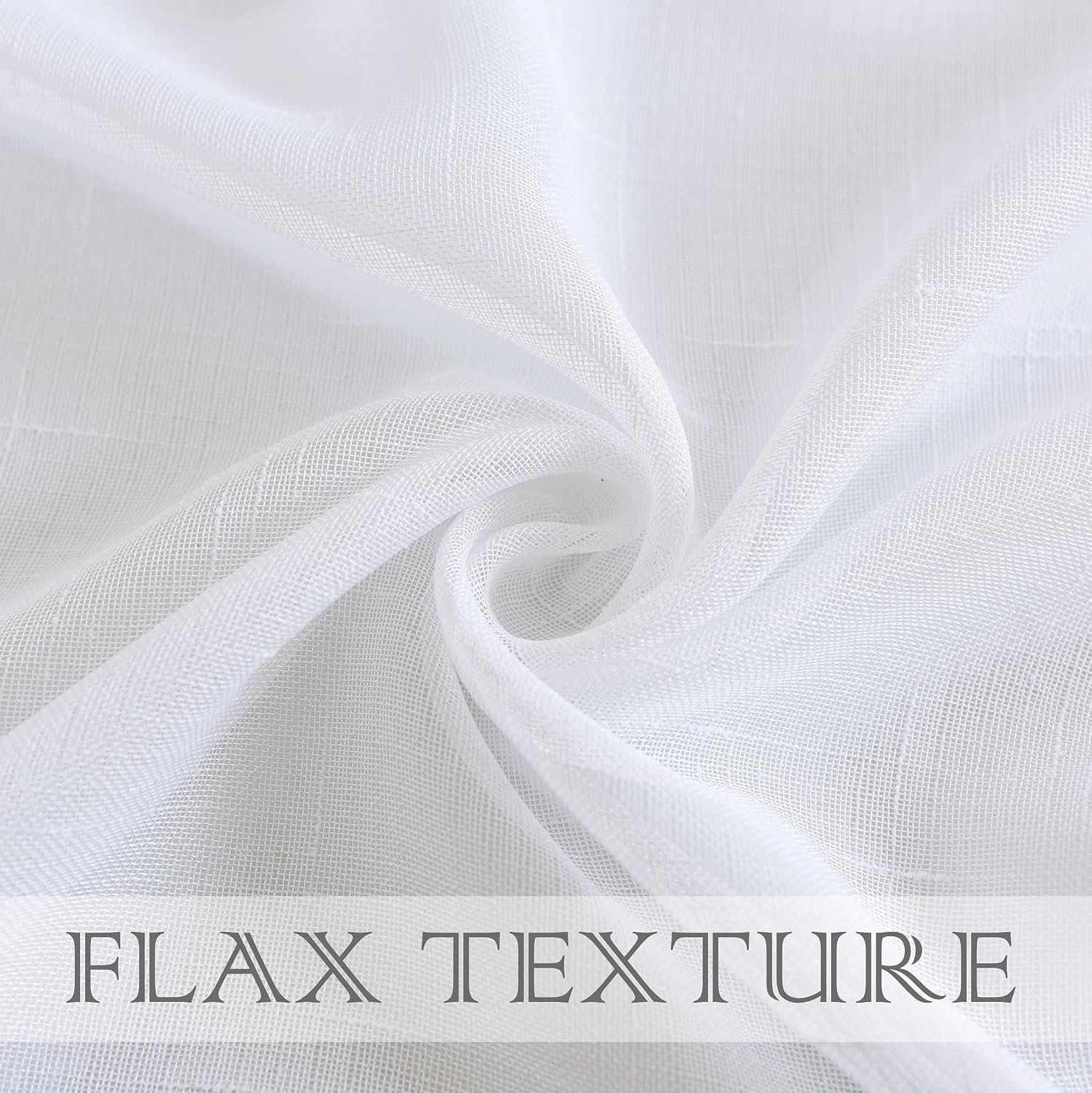 Randall Off White Sheer Open Weave Curtain for Living Room 2 Panels,72"