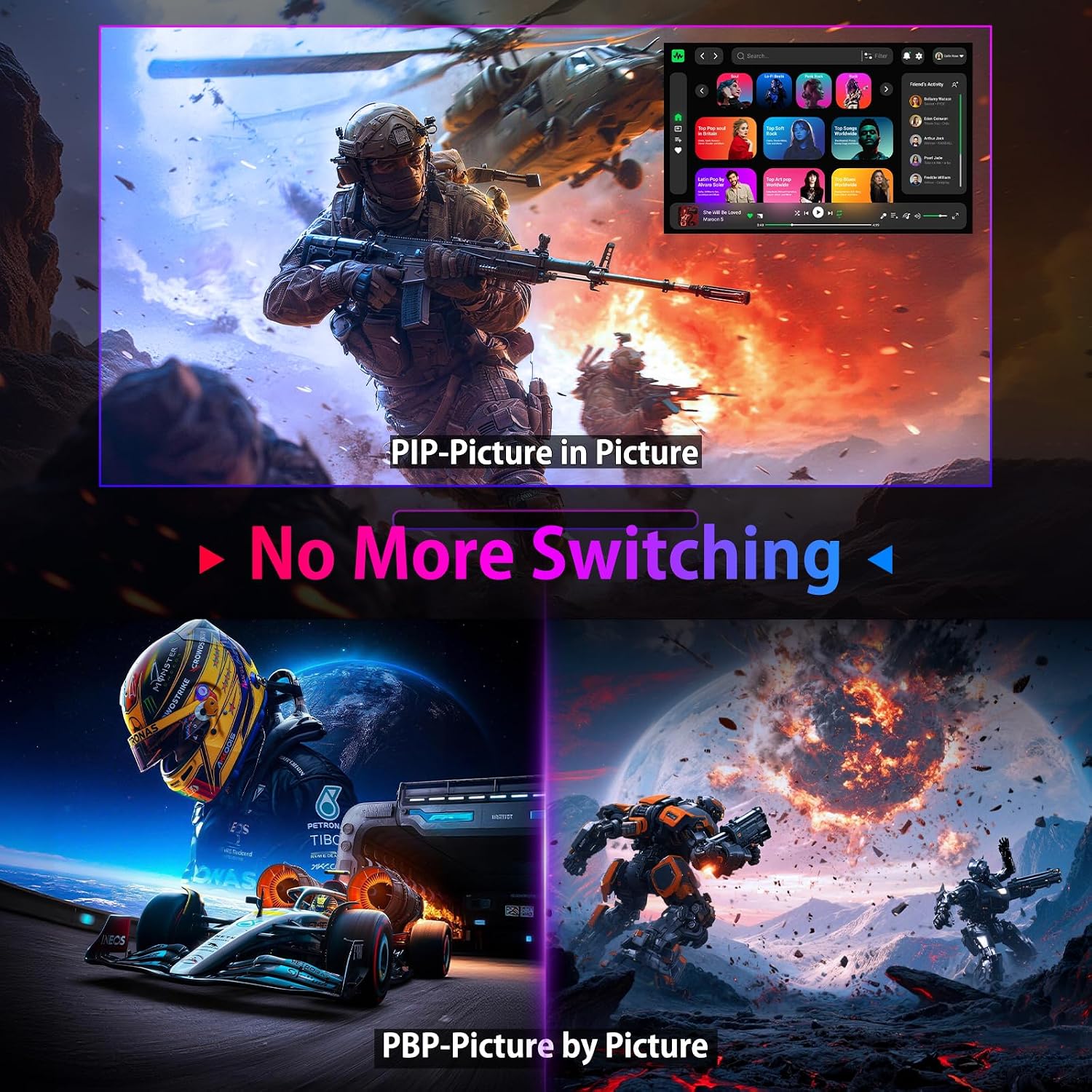 SANSUI 32 Inch Curved 240Hz Gaming Monitor High Refresh Rate, FHD 1080P | Gaming PC Monitor HDMI DP1.4, 1500R Curvature, 1Ms MPRT, HDR,Metal Stand,VESA Compatible(DP Cable Incl.)
