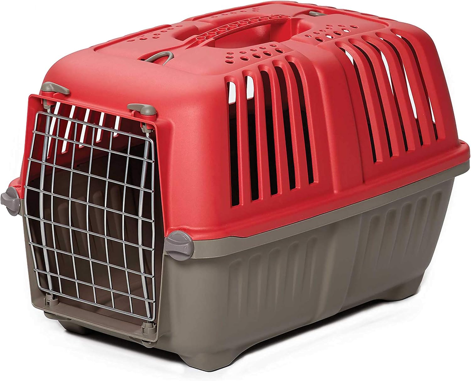 Spree by MidWest 19-Inch Travel Carrier, Blue, Fits Pets up to 10 lbs | Hard-Sided Pet Carrier, Steel Door, Ventilated Design, Locking Tabs, Easy Assembly