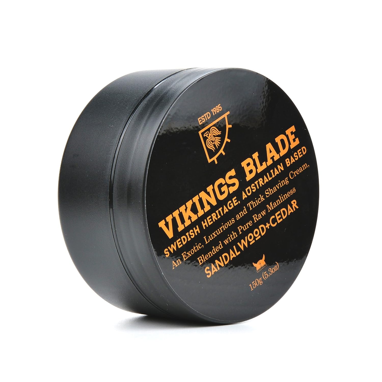VIKINGS BLADE Luxury Shaving Cream, Sandalwood & Western Red Cedar, Silky Buttery Smooth, Surfactant Base. Refreshing, Clean, Close