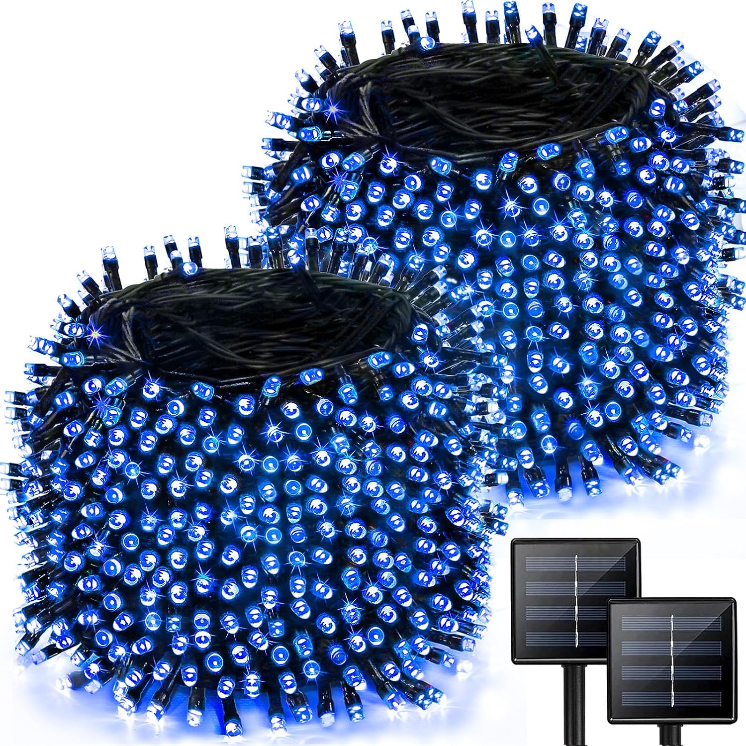 Solar String Lights Outdoor 2 Pack 170FT 480 LED Christmas Light Warm White