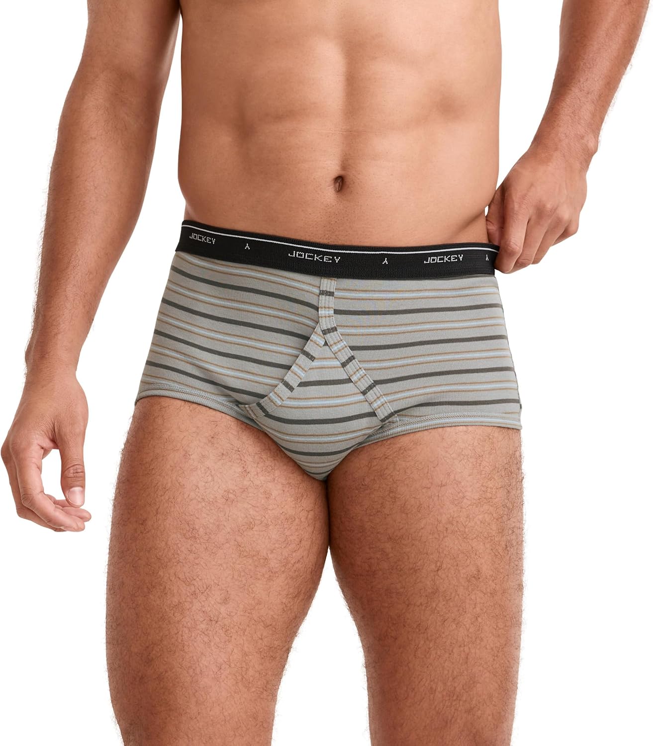 Jockey Classic Full Rise Brief- 3 Pack - 100% Cotton Underwear for Men