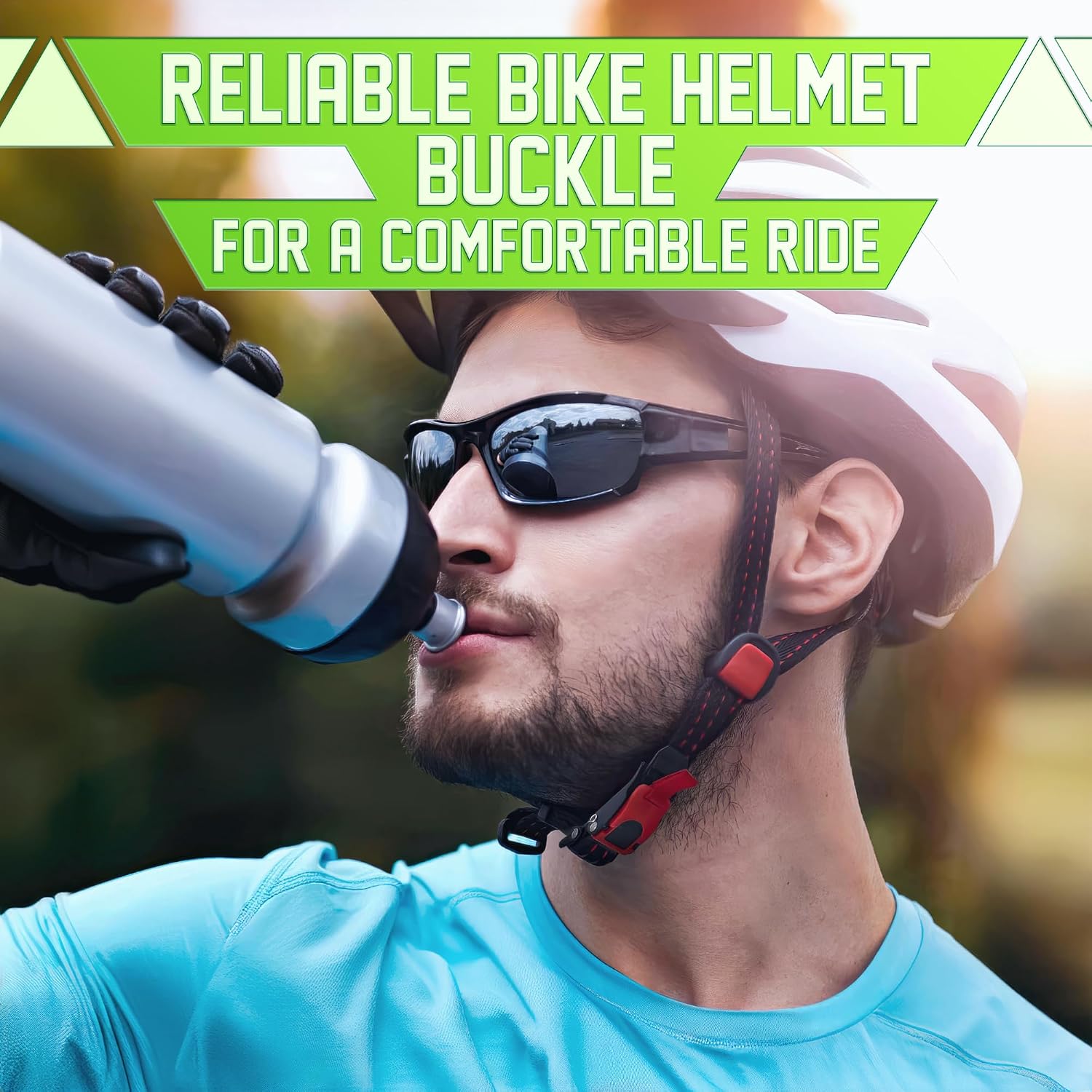 3 Pcs Motorcycle Helmet Quick Release Buckle Kit, Straps Up to 0.77" | Quick Release Helmet Buckle Replacement Set, Push-Button Release