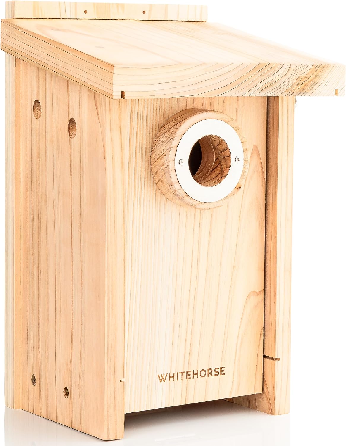 WHITEHORSE Bluebird House - Weatherproof Bird House for Outdoors - Cedar Birdhouse Built to NABS Specs - Nest Box for Bluebirds, Chickadees, Titmice