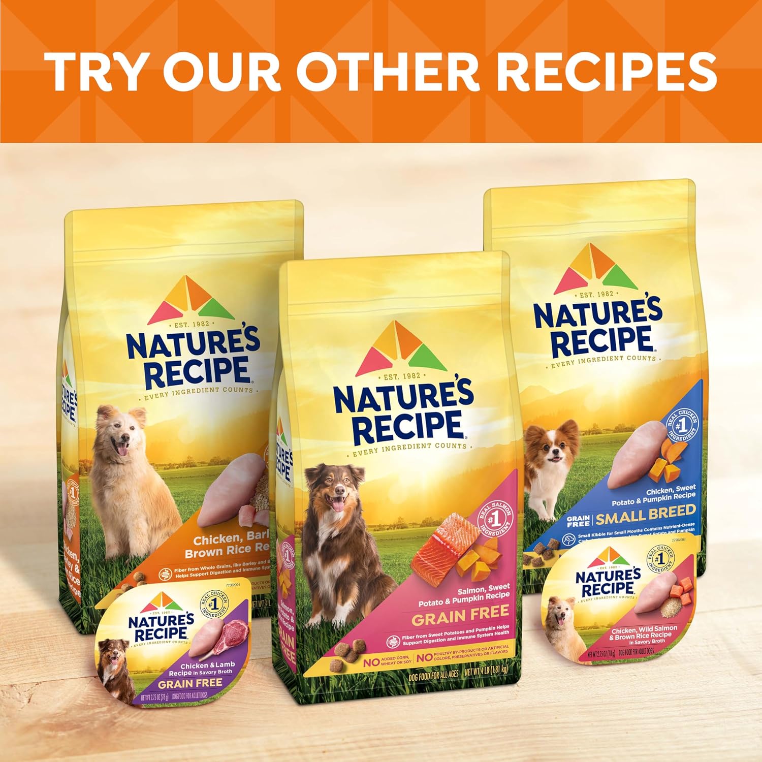 Nature's Recipe Grain Free Puppy Dry Dog Food, 4 lb. Bag