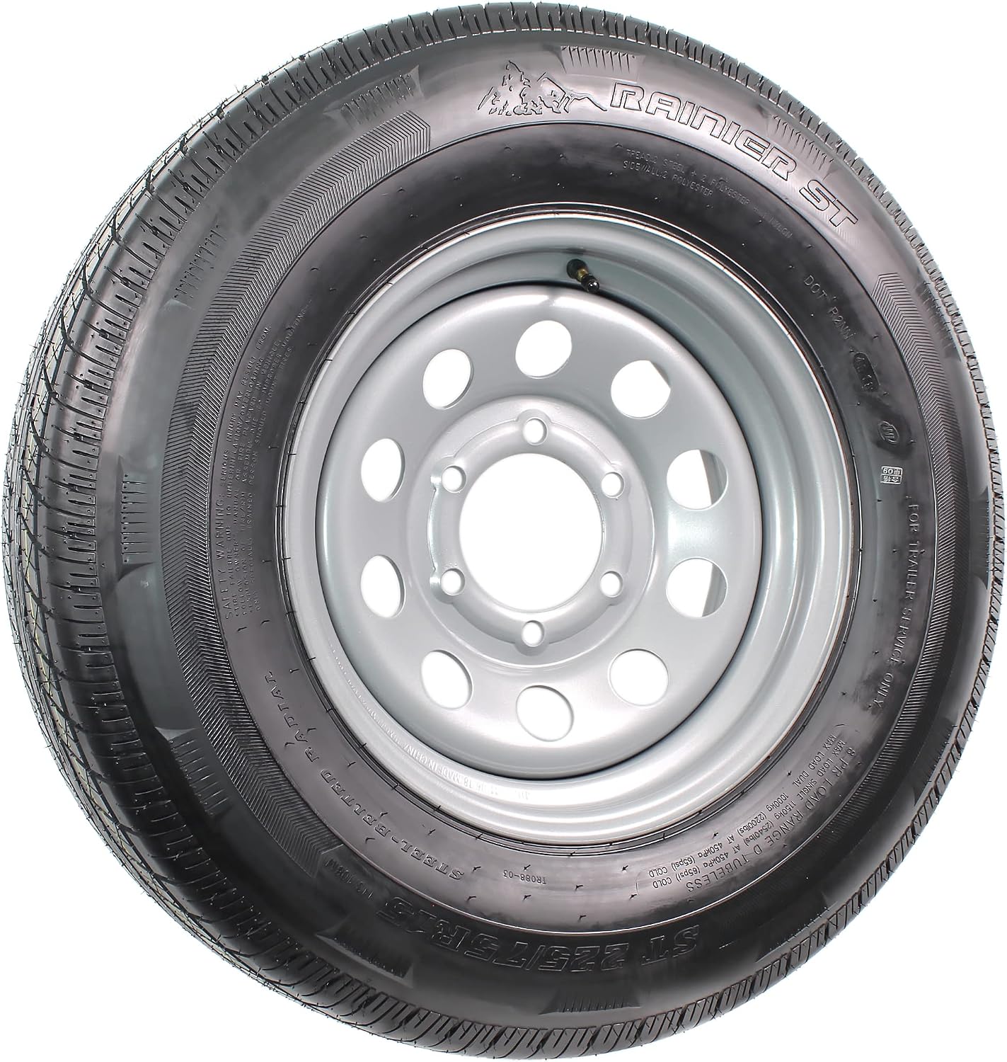 eCustomrim Radial Trailer Tire Rim Assembly ST225/75R15 LRE 15 Inch 6 Lug