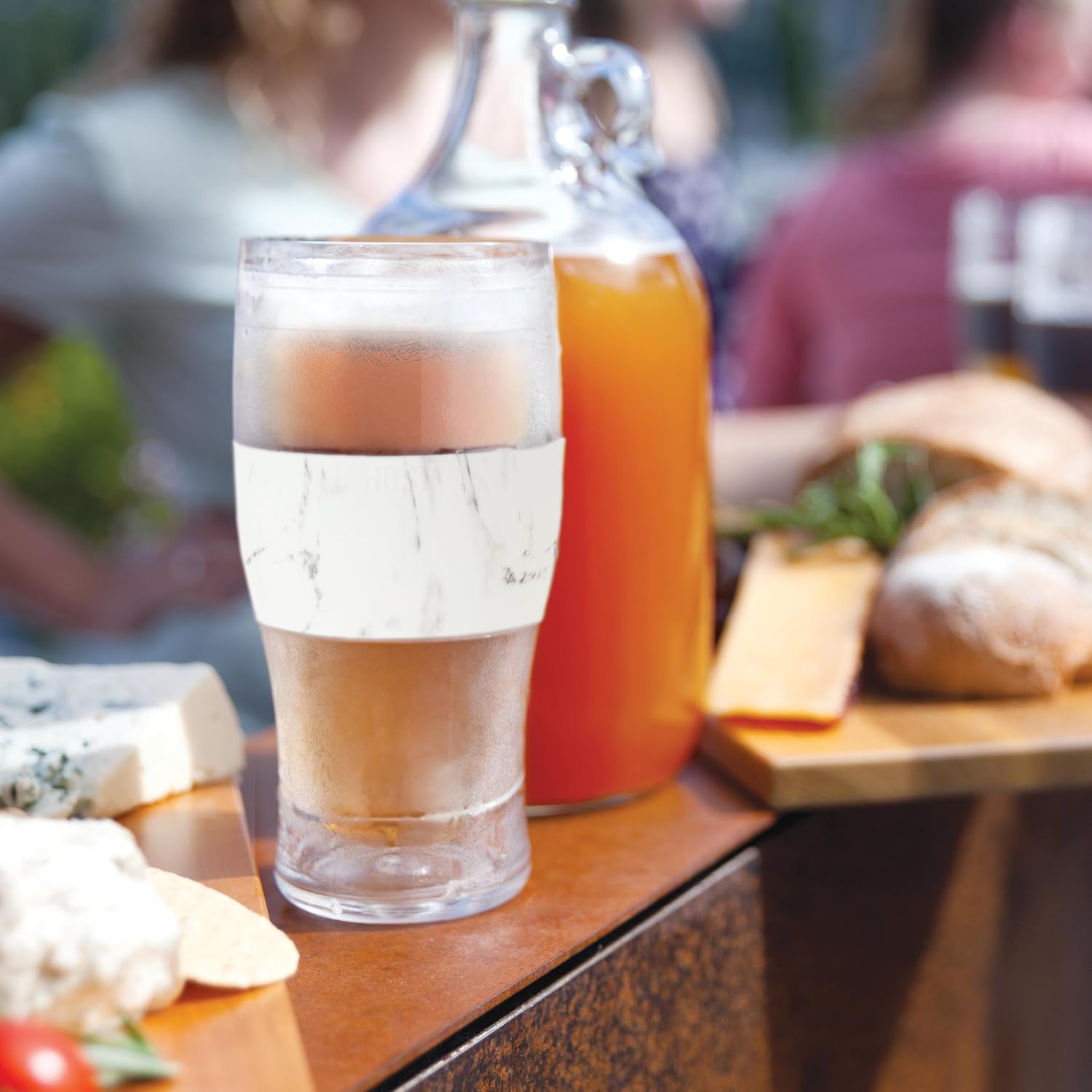 Host FREEZE Beer Glasses, Frozen Beer Mugs, Freezable Pint Glass Set, Insulated Pint Glass to Keep Your Drinks Cold, Double Walled Insulated Glasses