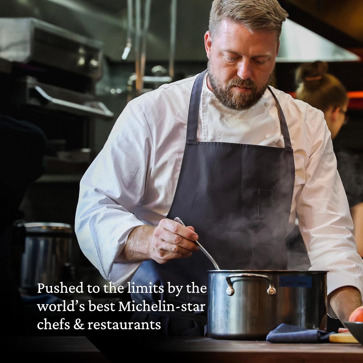 Hestan NanoBond Molecular Titanium Stock Pot with Lid, 8-Quart - PFAS-Free Stainless Steel, 4x Stronger, 1050°F Oven Safe, Induction Compatible
