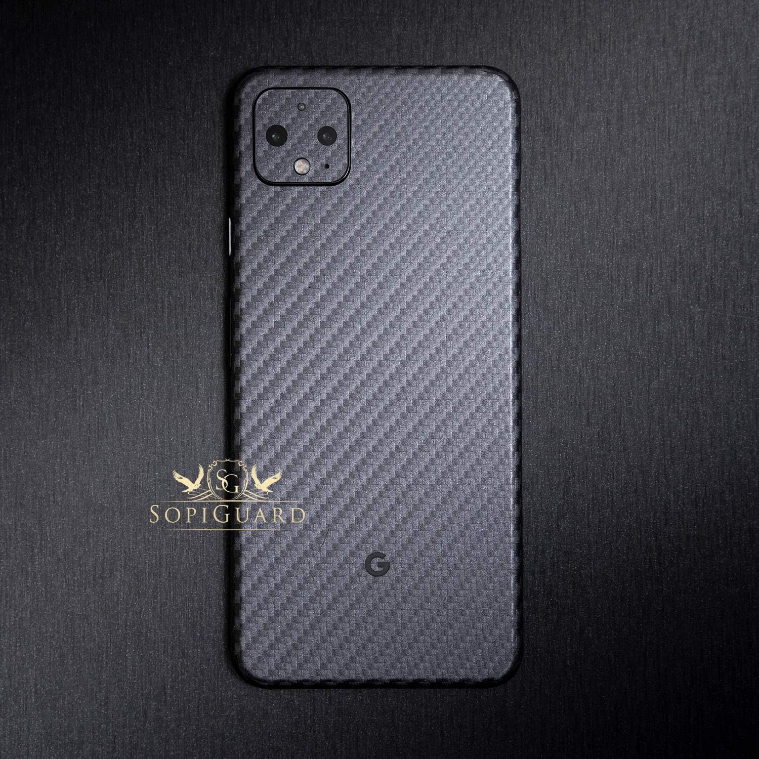 SopiGuard Sticker for Surface Duo Phone Edge-to-Edge Precision Vinyl Skin Wrap (Leather Textured)