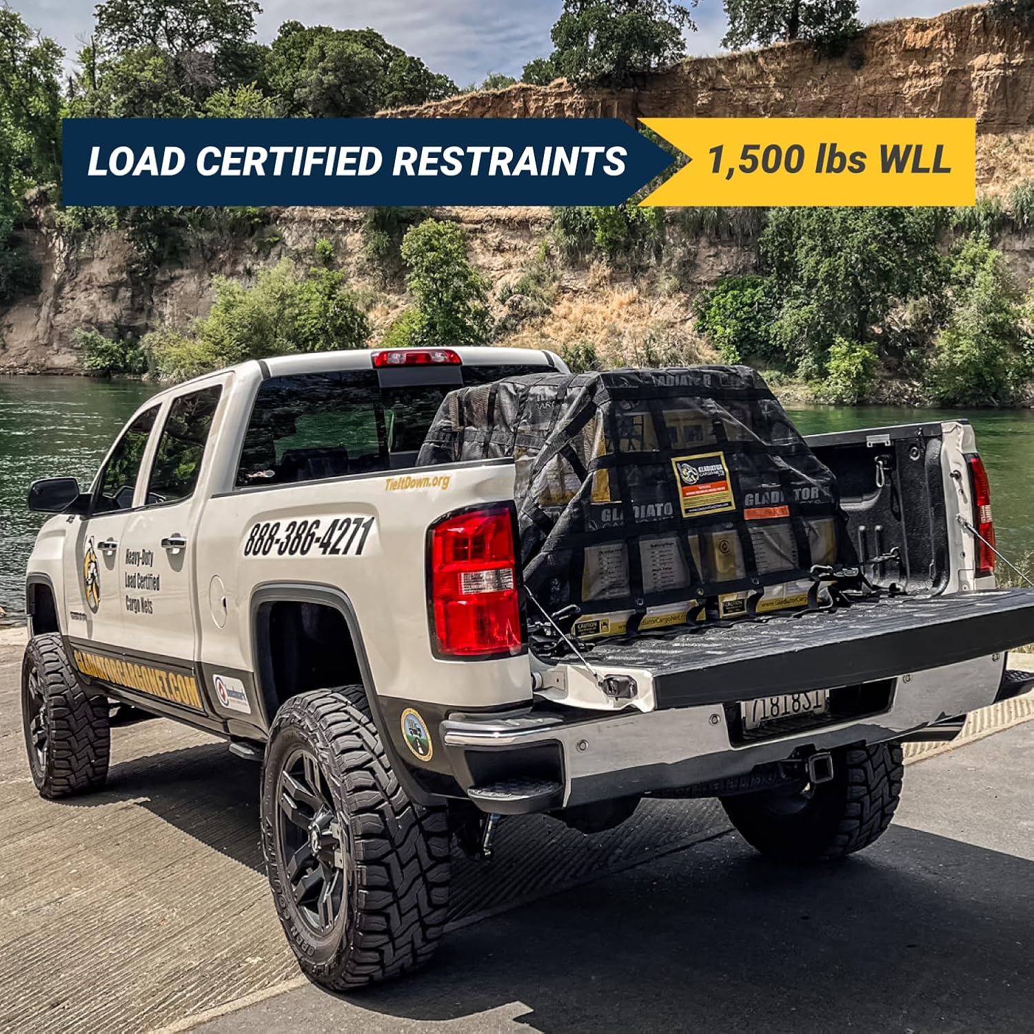 Heavy Duty Cargo Net - Truck Organizer-Interior-Roof Rack-Jeep-SUV- Baja-Camping -(GBN-100) 4' x 4'