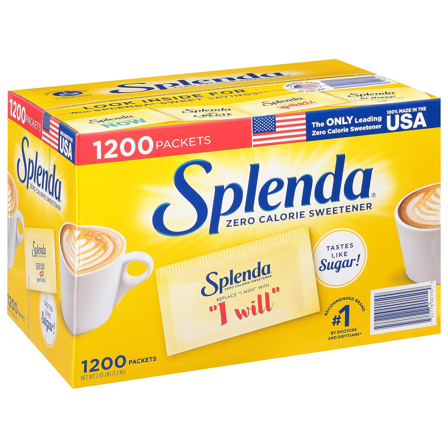 SPLENDA Zero Calorie Sweetener, 700 Count Packets