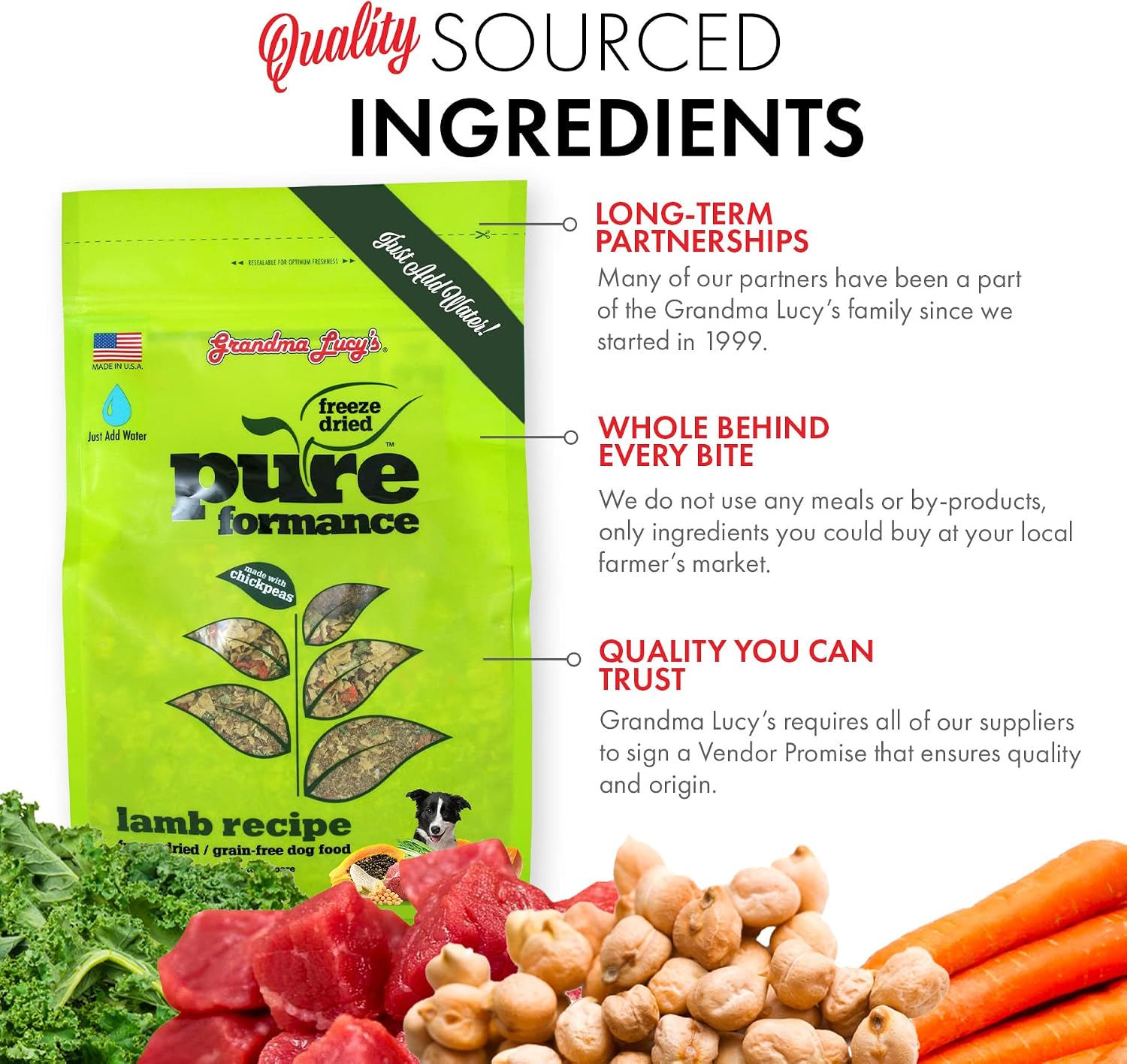 Grandma Lucy's PUREformance Pre-Mix Dog Food, Grain Free and Freeze-Dried - 3Lb Bag
