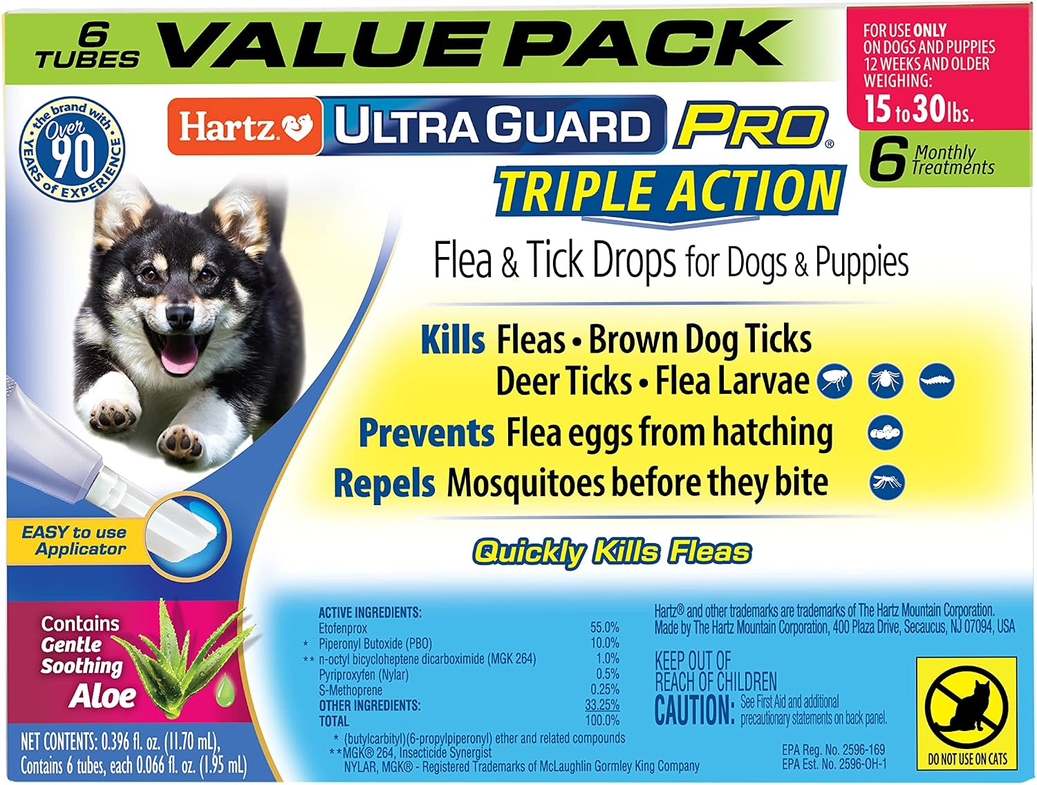 Hartz UltraGuard Pro Flea Tick Drops for Dogs 3160 lbs