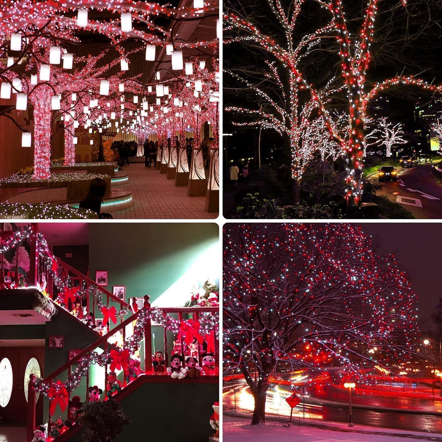 Solar String Lights Outdoor 2 Pack 170FT 480 LED Christmas Light Warm White