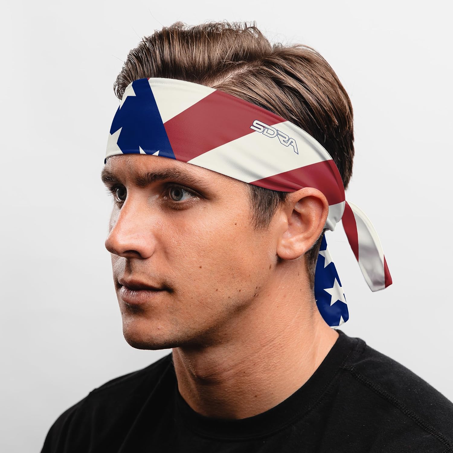 Suddora Country Flag Tie Headband with National Flag, Breathable Sweatband for National Sports Events, Non-Slip Fabric Sweatband for Soccer, Tennis