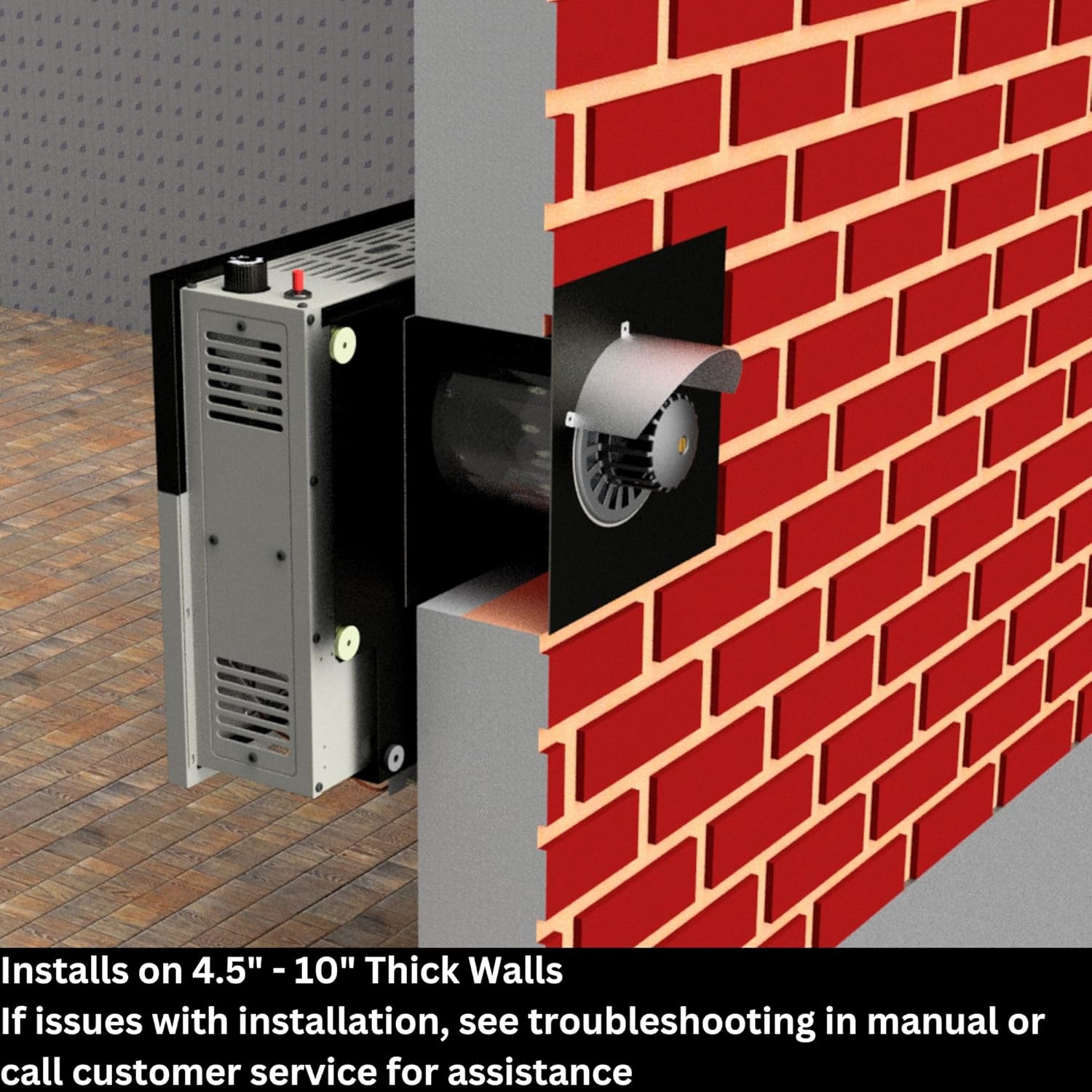 Comfort Glow 11, 000 BTU Direct Vent Liquid Propane Gas Wall Heater, Medium, Gray | Electronic Ignition, Thermostat, Heat up to 350 sq ft Area