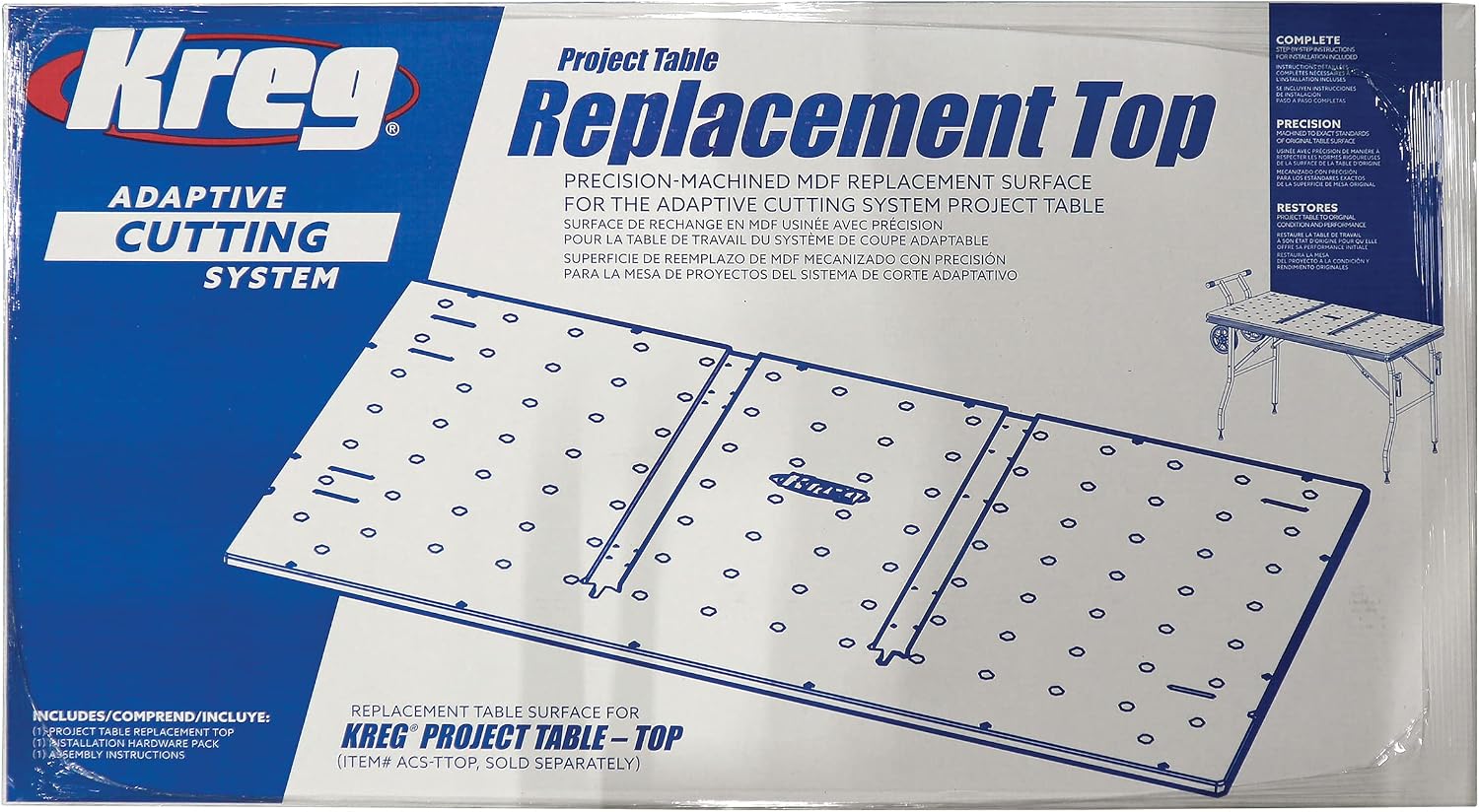 Kreg ACS745 Adaptive Cutting System Project Table Replacement Top