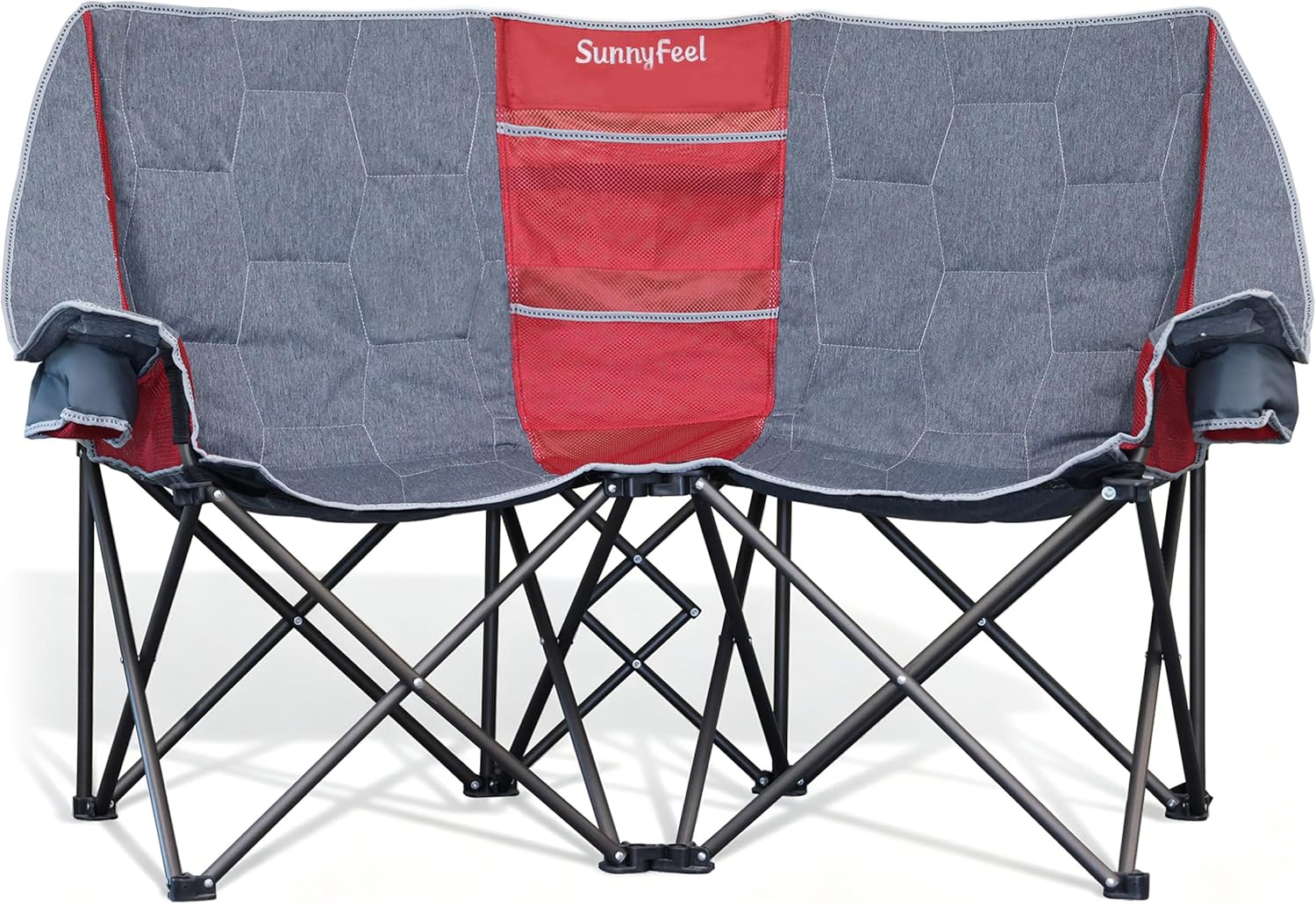 SUNNYFEEL Folding Double Camping Chair Oversized Loveseat for Adults