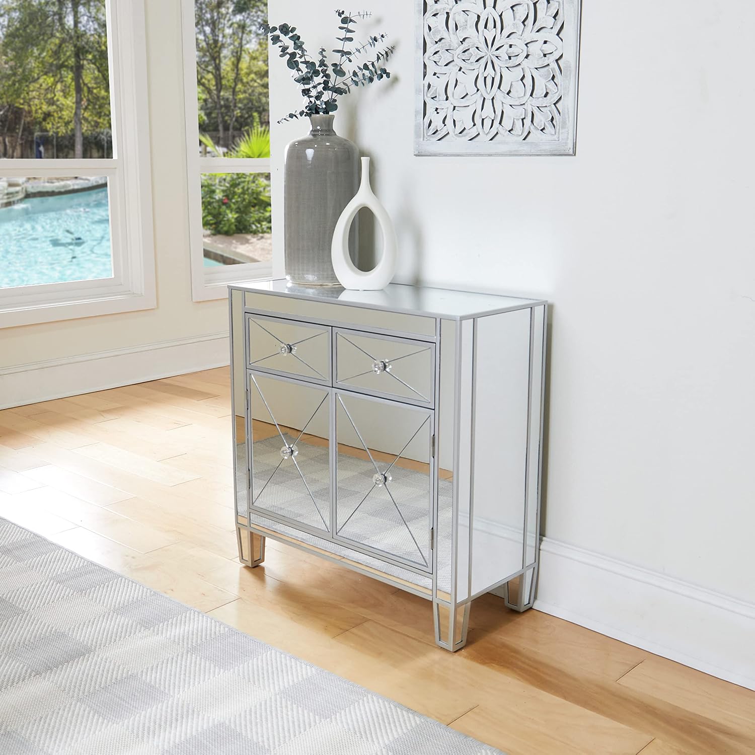 Furniture HotSpot Mirage Mirrored Cabinet