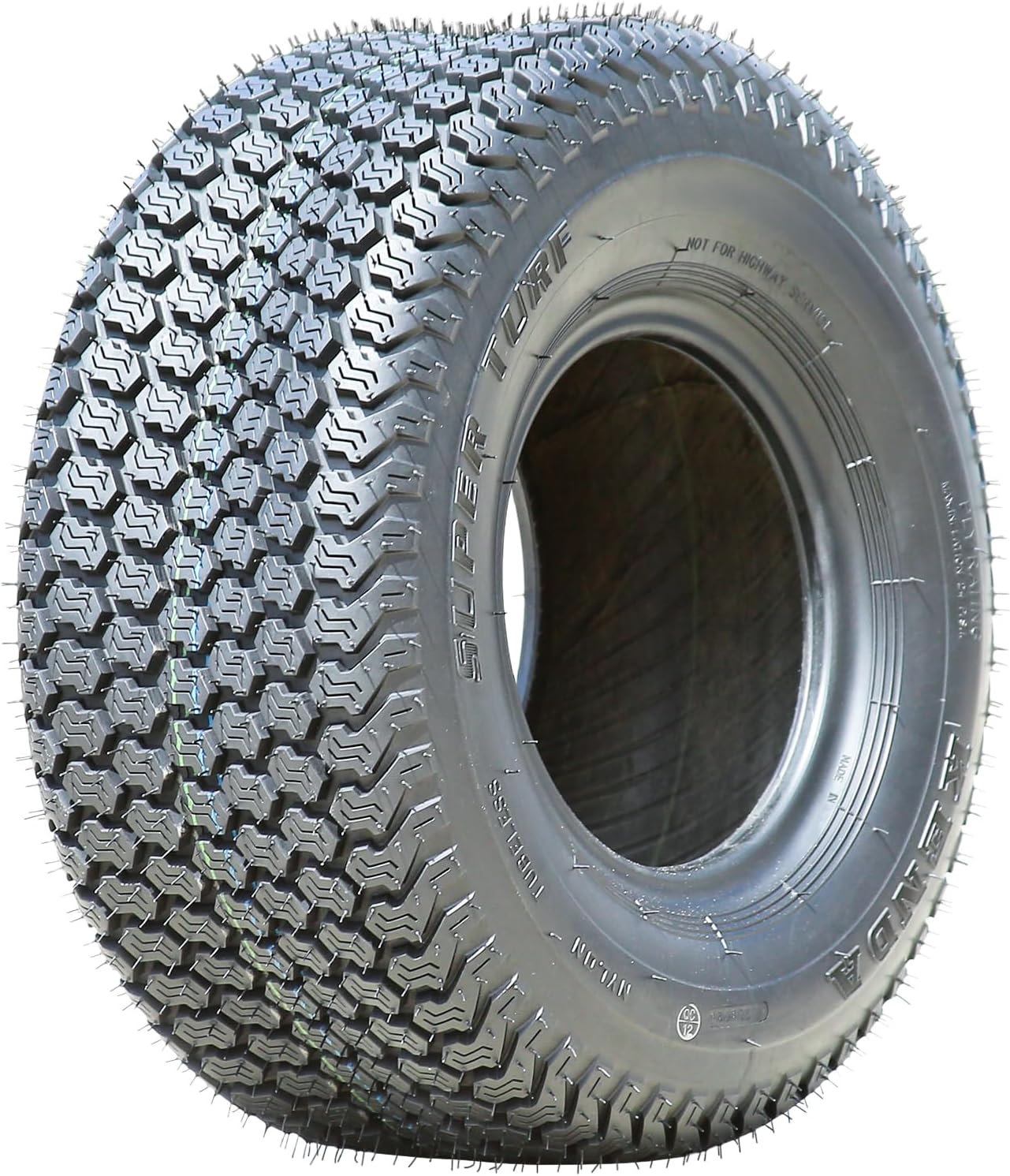 Kenda K500 Super Turf R/S 4 Ply 16-7.50-8 Lawn & Garden/Turf Tire | Lawn Mower & Garden Tractor All Season Traction 64A3 Rated 4 Ply Bias Construction Black Sidewall Tire
