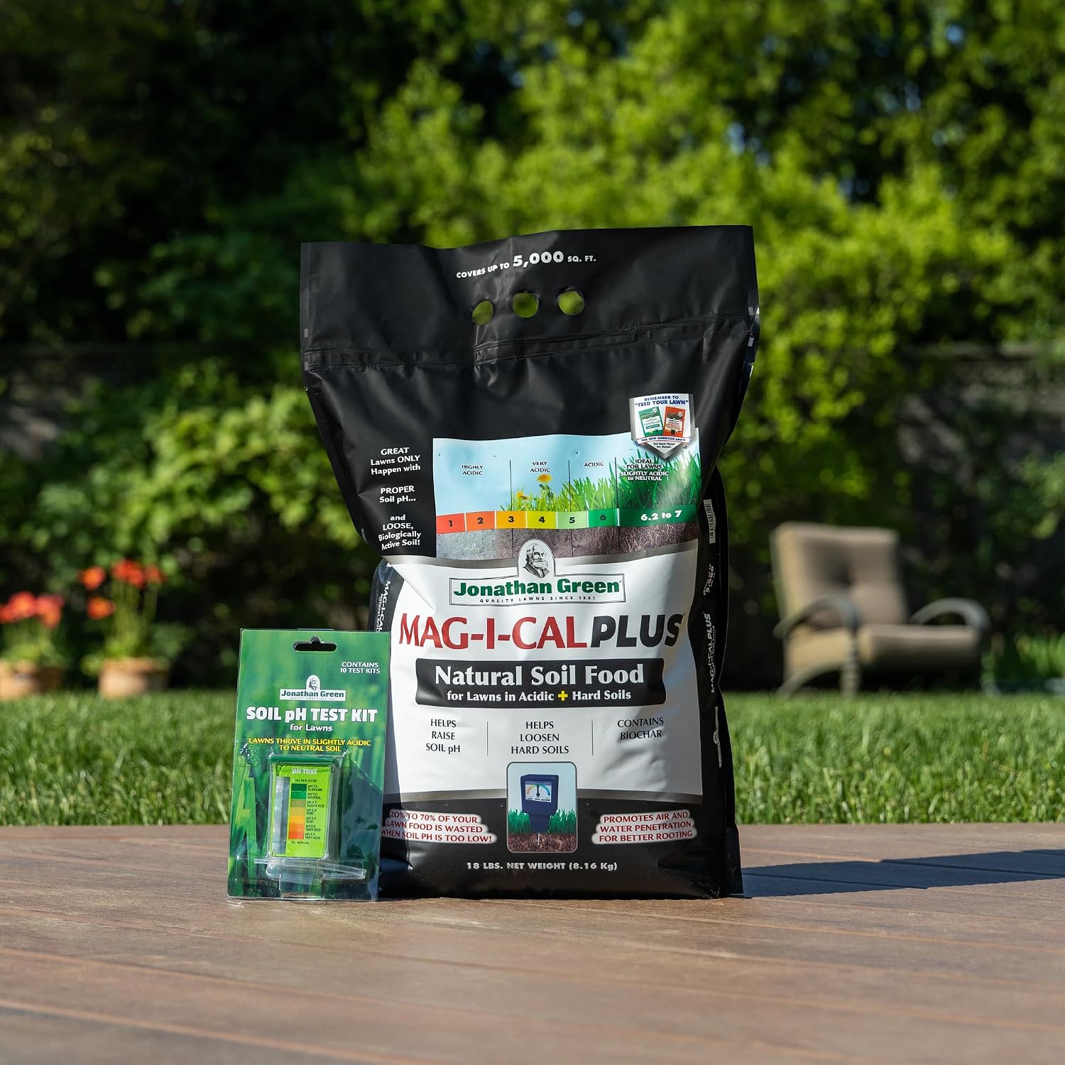 Jonathan Green (11354) Mag-I-Cal Plus Soil Food for Lawns in Acidic & Hard Soils - Soil Amendment for Grass (5,000 Sq. Ft.)