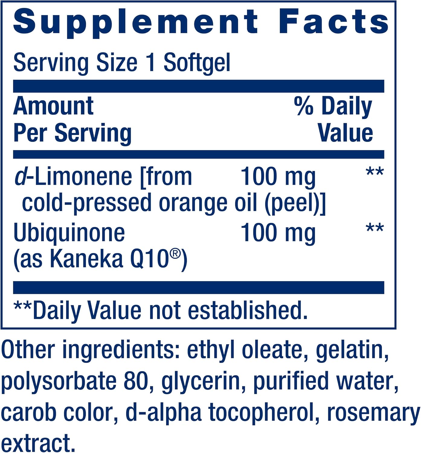 Life Extension CoQ10 (Ubiquinone) with d-Limonene – Heart Health, Fight General Fatigue, Better Absorption – Gluten-Free, Non-GMO – 60 Softgels