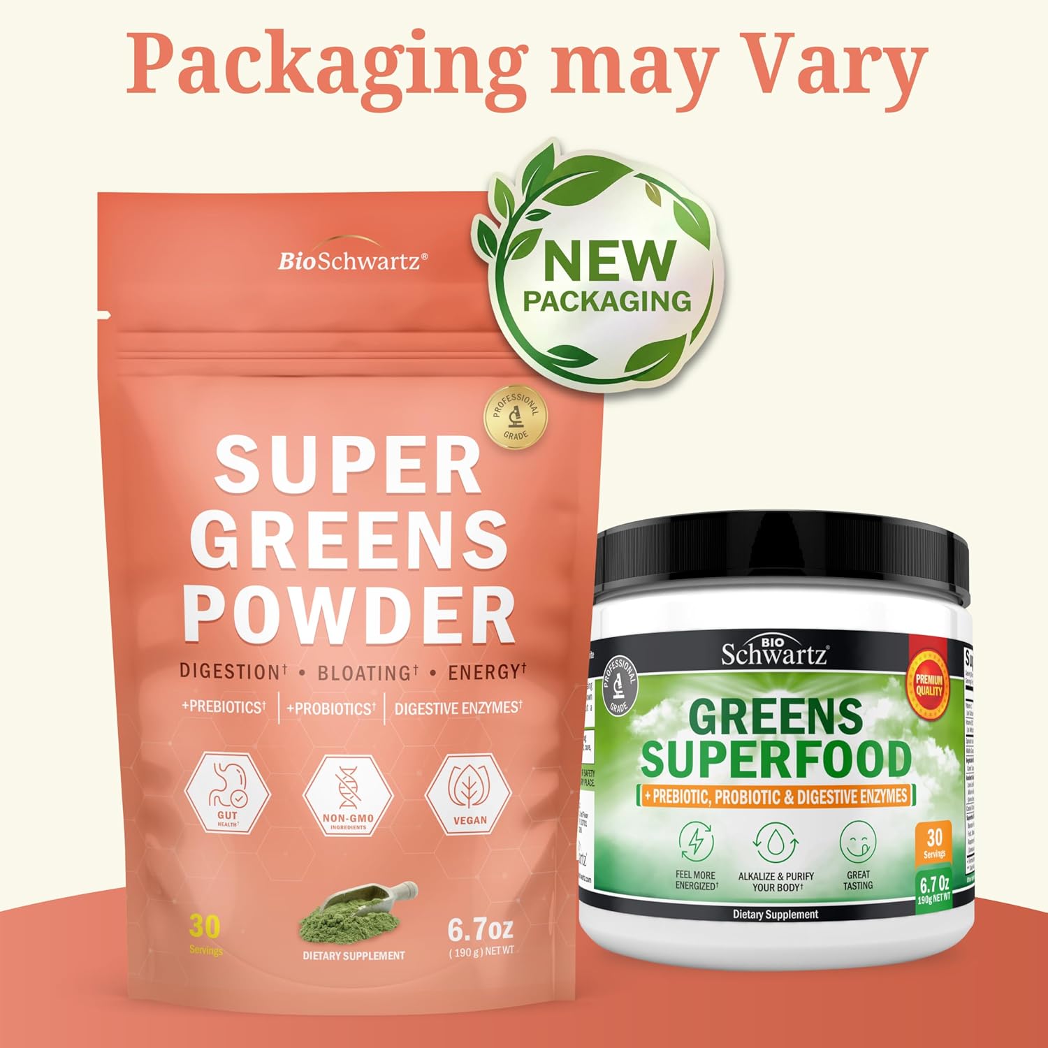 Super Greens Powder with Probiotics, Prebiotics, Digestive Enzymes