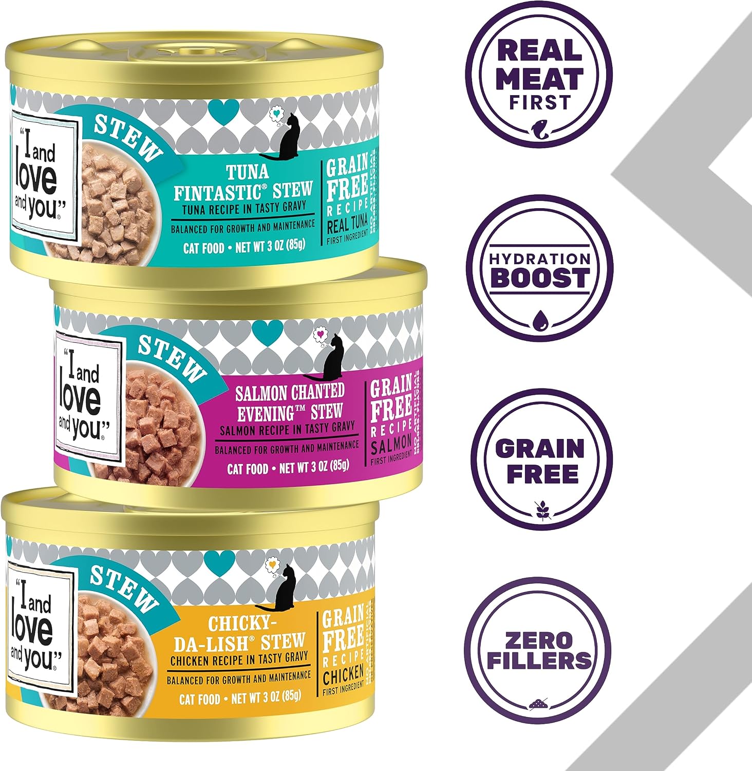 I AND LOVE AND YOU, Cat Food Variety, 3 Ounce, 12 Pack