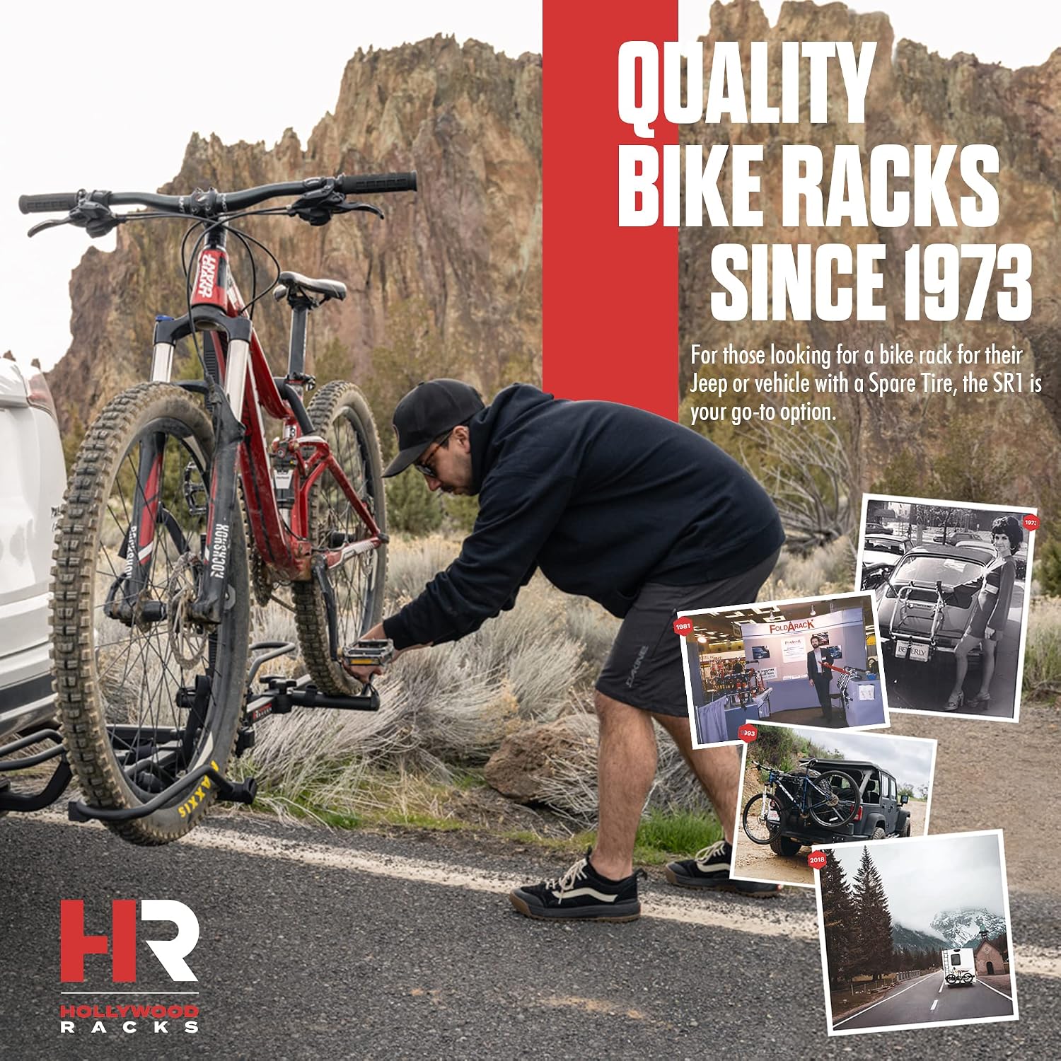 Hollywood Racks, Trail Rider, Hitch Mount Rack, 1-1/4'' and 2'', Bikes: 2 | Carries up to 2 Bikes with Easy Access