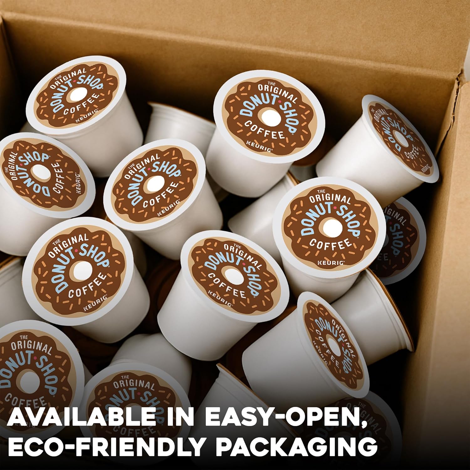 The Original Donut Shop Regular, Single-Serve Keurig K-Cup Pods, Medium Roast Coffee Pods, 96 Count
