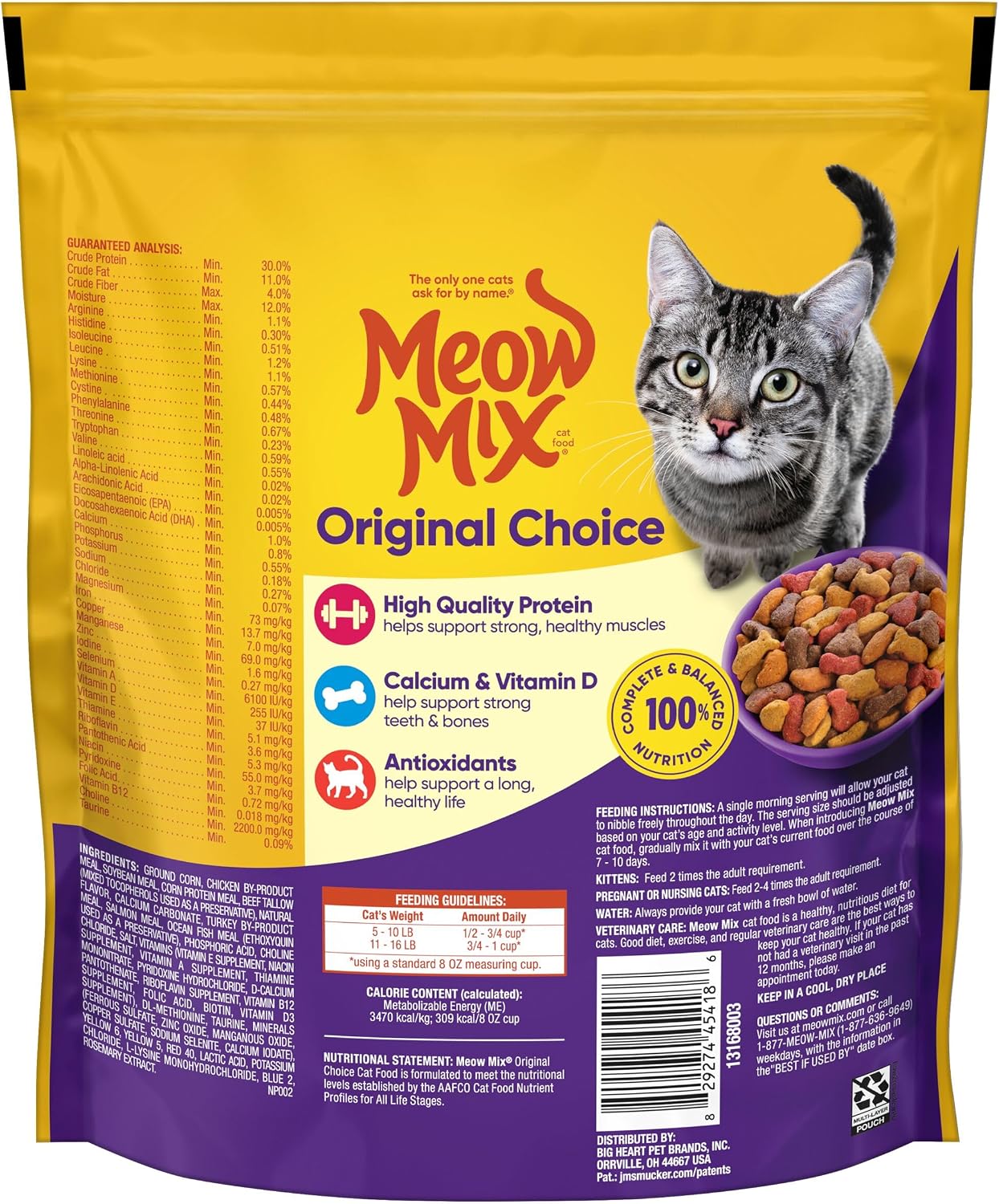 Meow Mix Original Choice Dry Cat Food, 6.3 Pound Bag