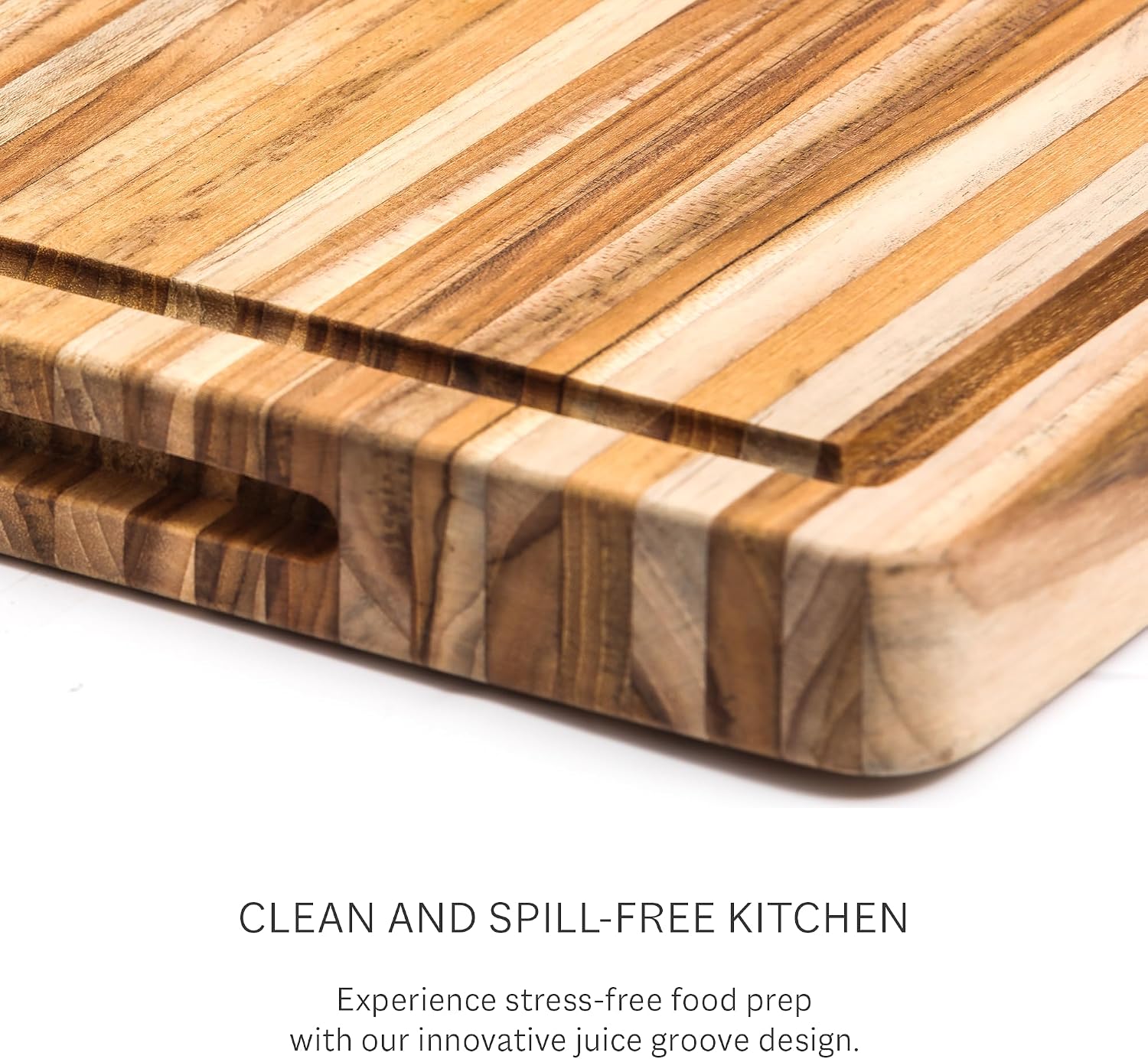 Teakhaus Carving Board with Juice Groove - Large (L) Teak Wood Cutting Board 20”L x 15”W x 1.5” Thick - Sustainably Harvested & FSC Certified - Knife Friendly with Beeswax Oil Finish