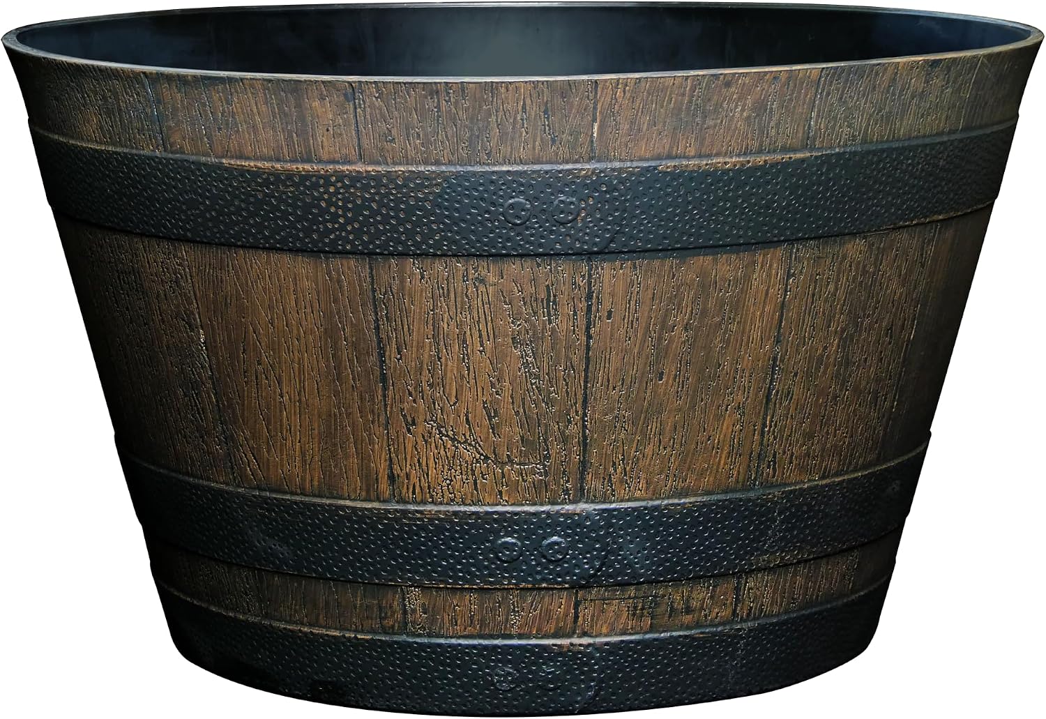 20.5" Jameson Whiskey Barrel with Drainage in Kentucky Walnut
