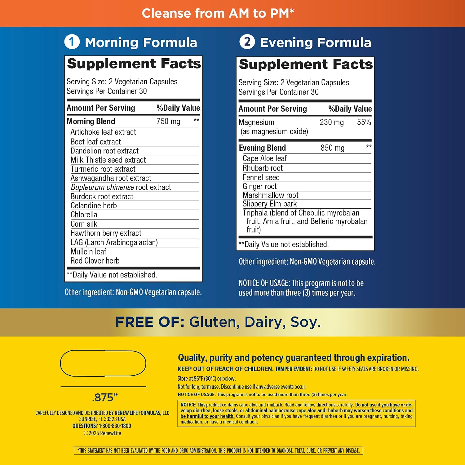 Renew Life Cleanse Smart 30-Day Program | Advanced Total Body Cleanse | Supports Digestive Regularity | Vegan, Dairy and Gluten Free Formula