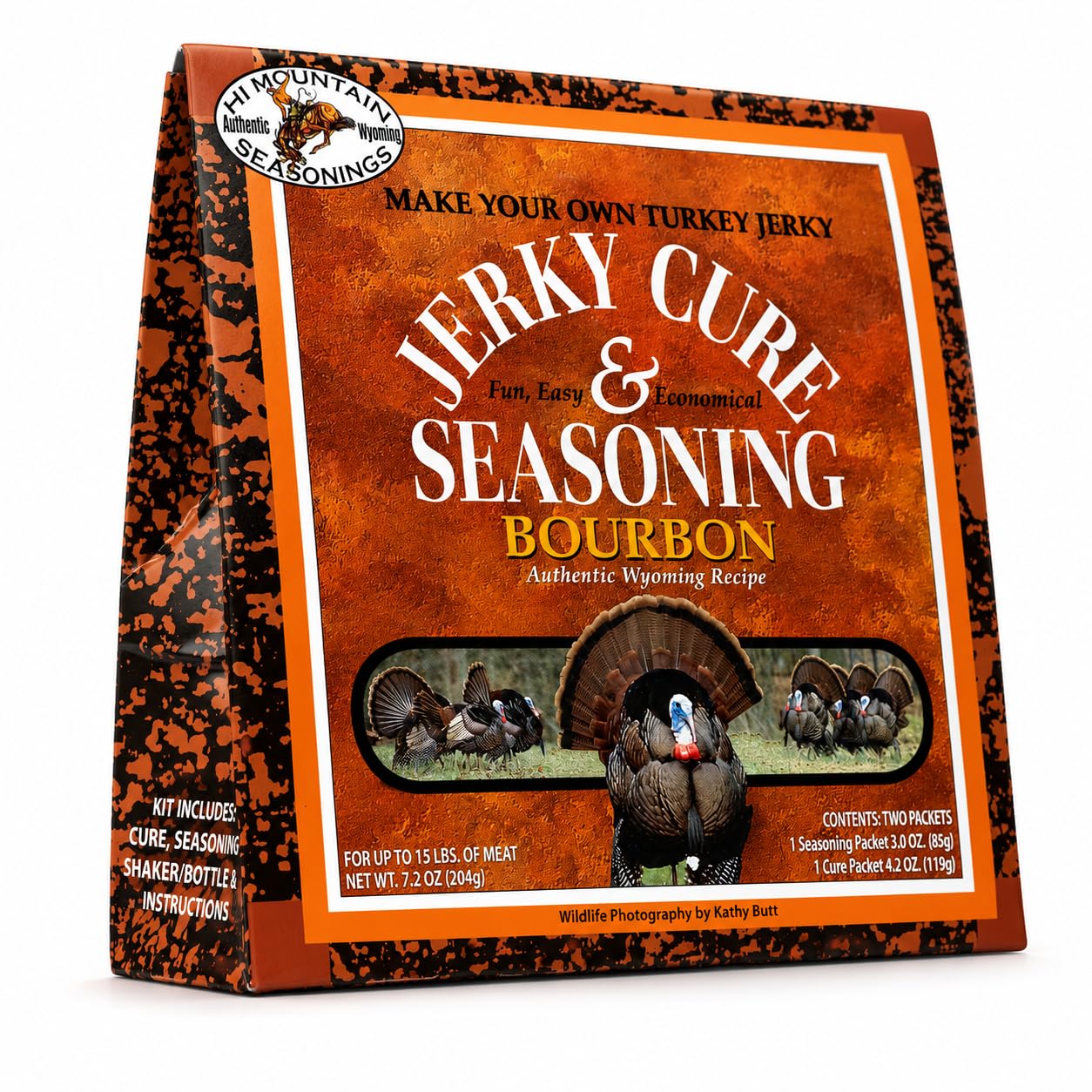 Hi Mountain Goose Jerky Seasoning & Cure Kit | MEQUITE | Makes 15 lbs | Make homemade goose, duck & waterfowl jerky with bold mesquite smoke flavor for smoker, dehydrator & oven