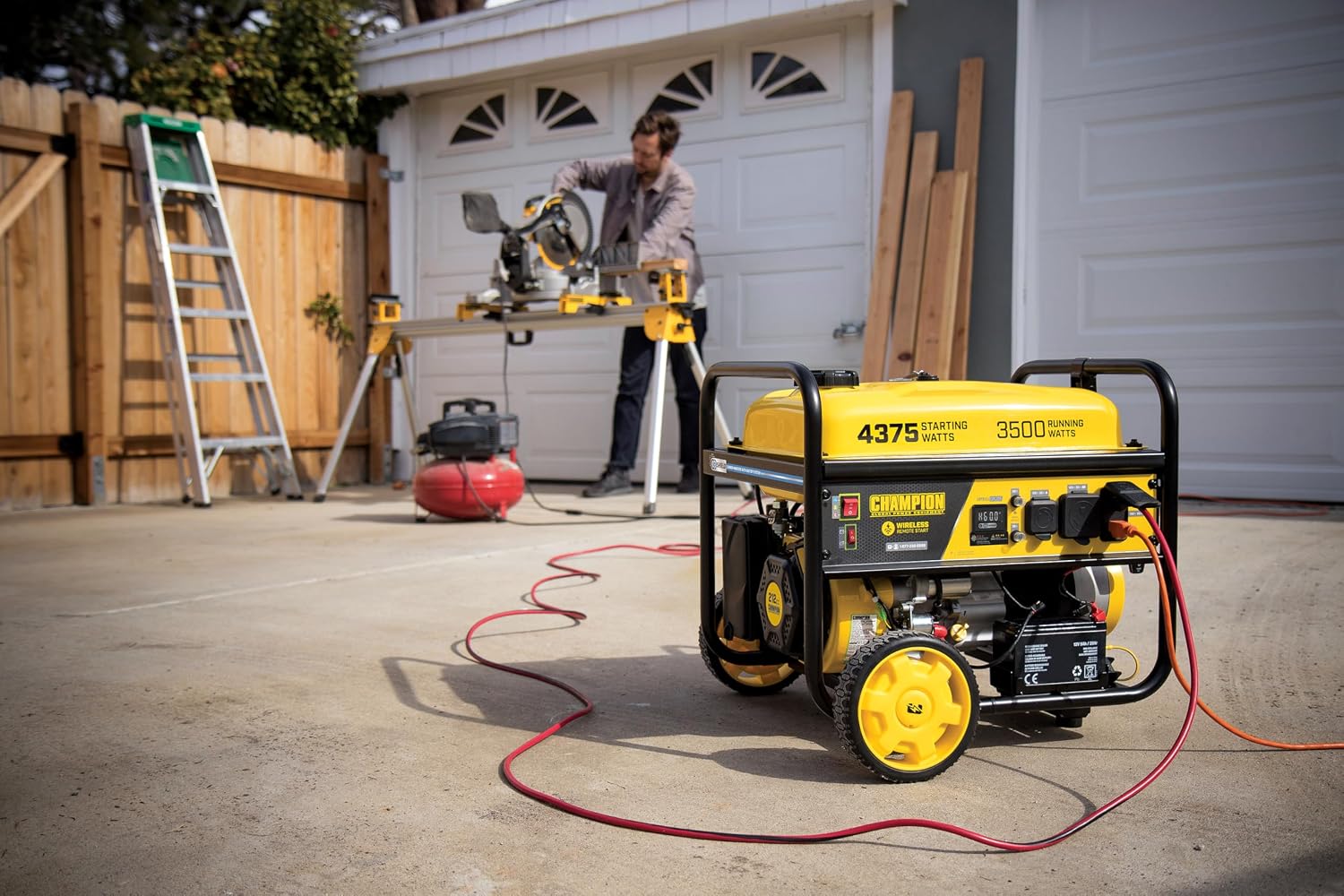 Champion Power Equipment 4375-Watt Wireless Remote Start RV Ready Portable Generator with Free 3-Year Warranty